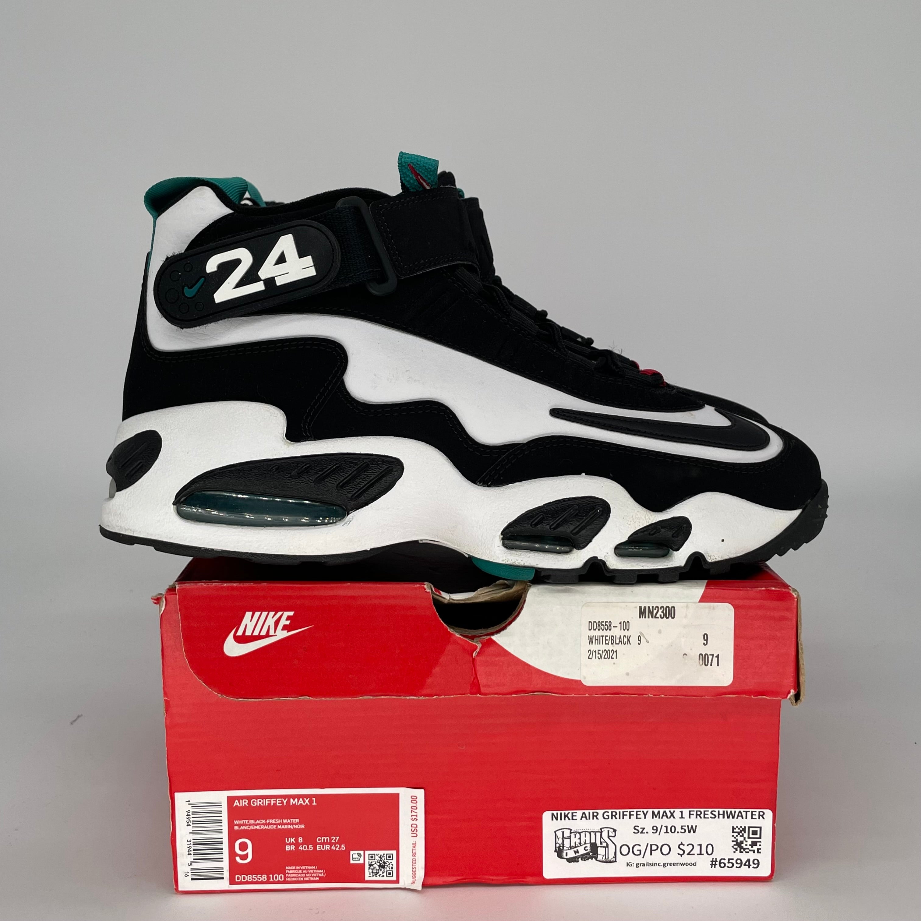 NIKE AIR GRIFFEY MAX 1 FRESHWATER SIZE 9 DD8558-100