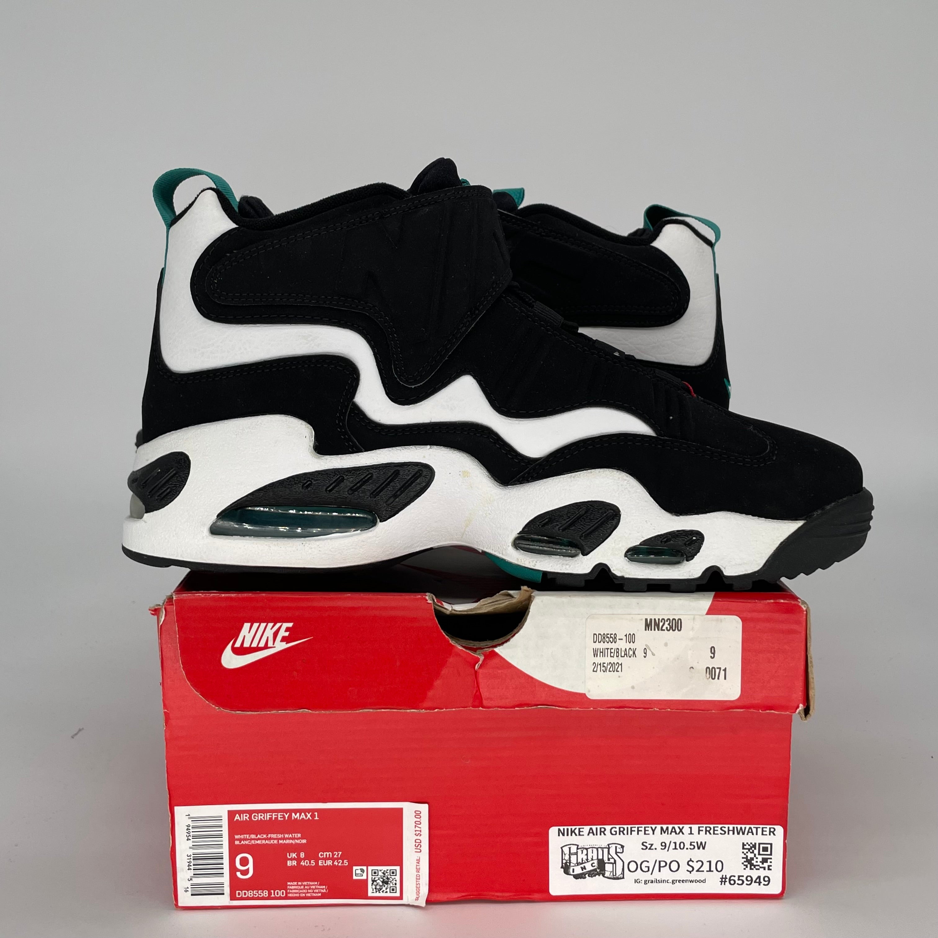 NIKE AIR GRIFFEY MAX 1 FRESHWATER SIZE 9 DD8558-100