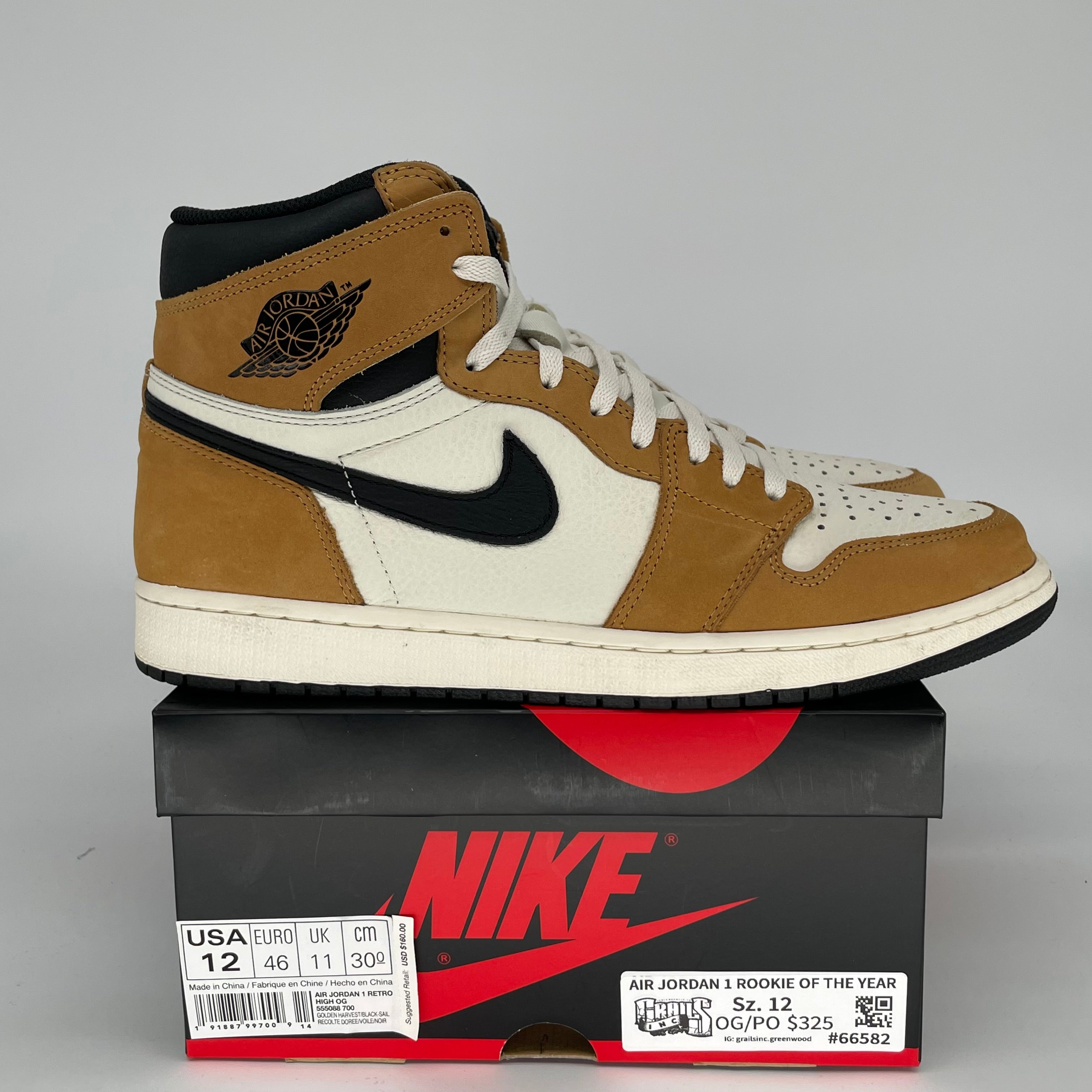 AIR JORDAN 1 ROOKIE OF THE YEAR SIZE 12 555088-700