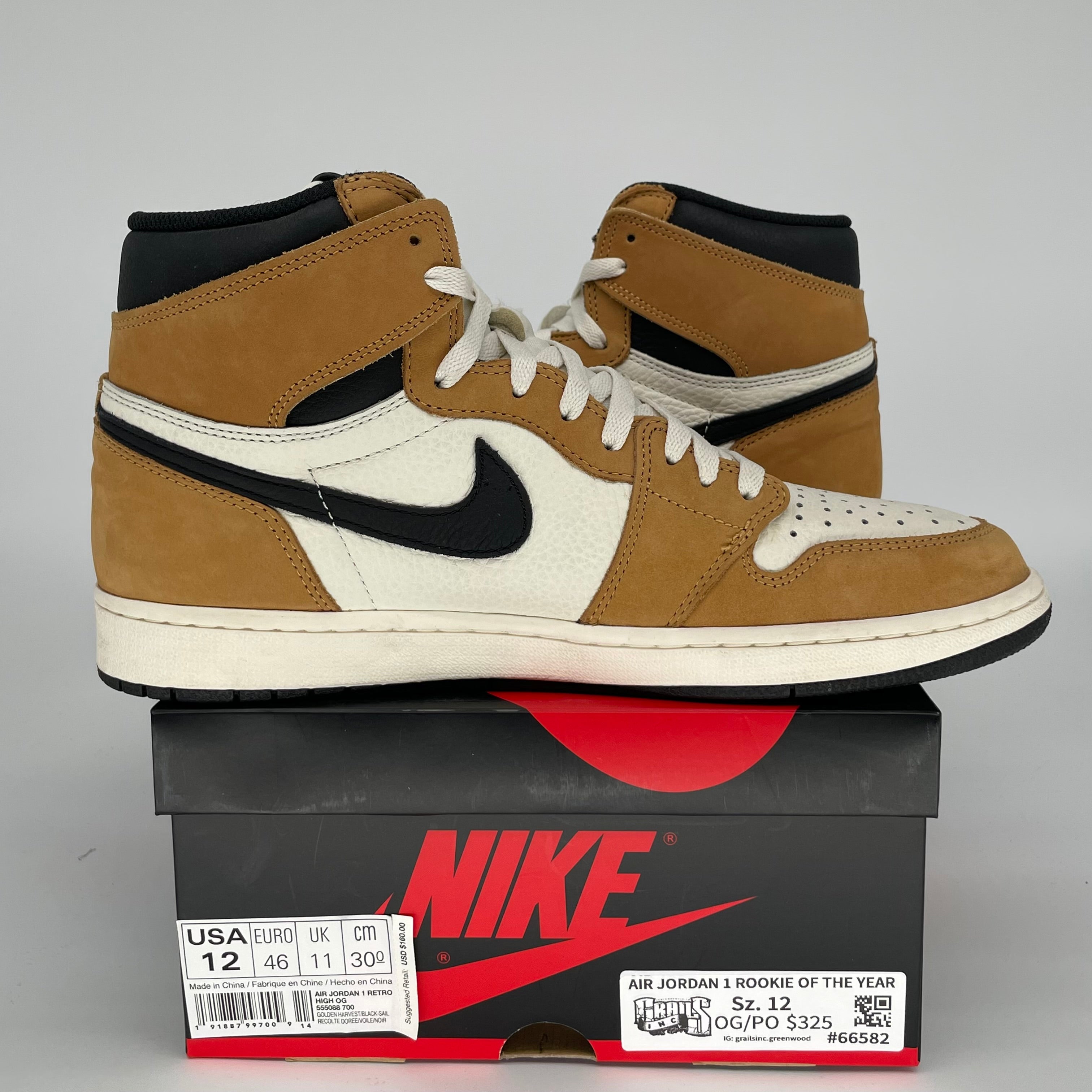 AIR JORDAN 1 ROOKIE OF THE YEAR SIZE 12 555088-700