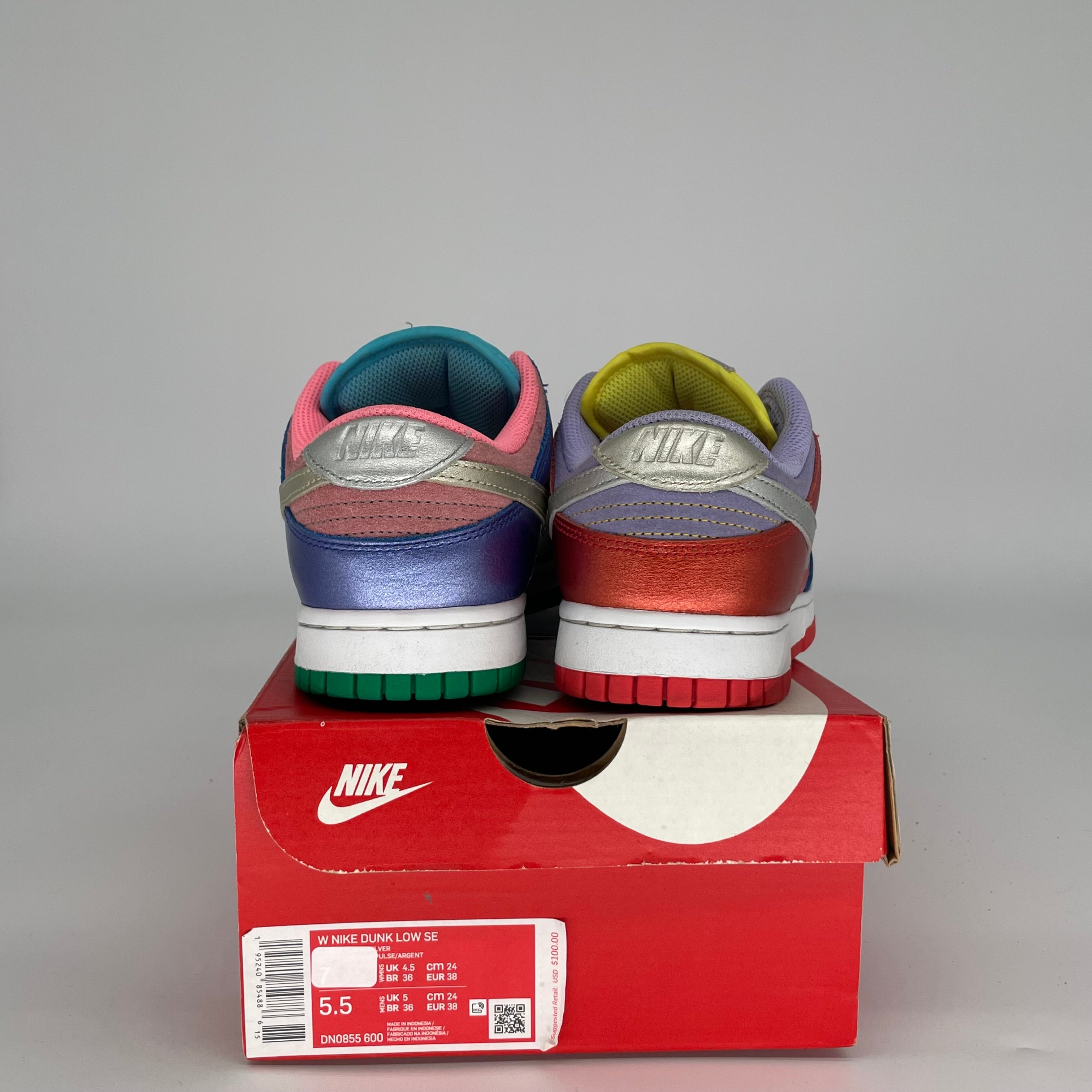 NIKE DUNK LOW SUNSET PULSE W SIZE 5.5/7W DN0855-600/DD1872-600