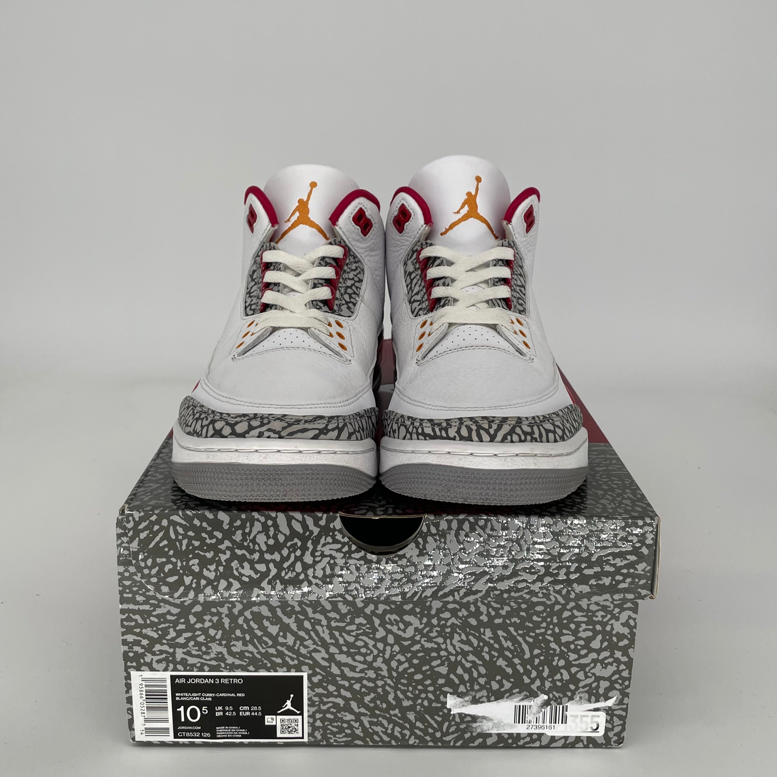 AIR JORDAN 3 CARDINAL SIZE 10.5 CT8532-126