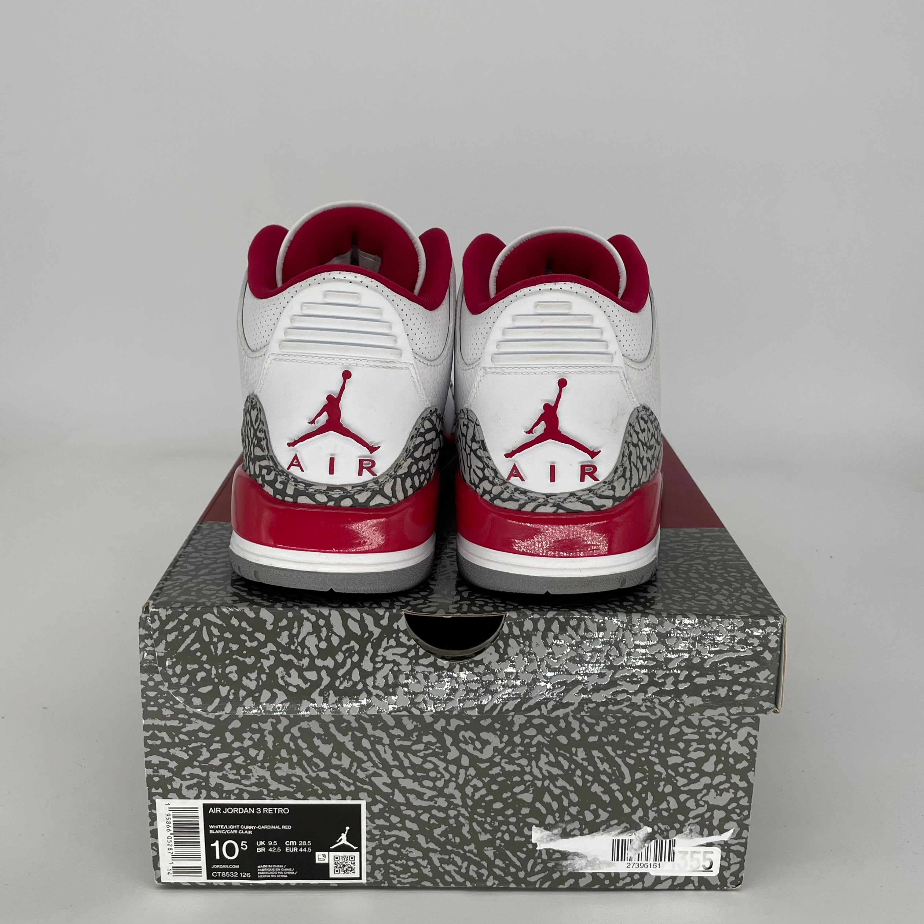 AIR JORDAN 3 CARDINAL SIZE 10.5 CT8532-126