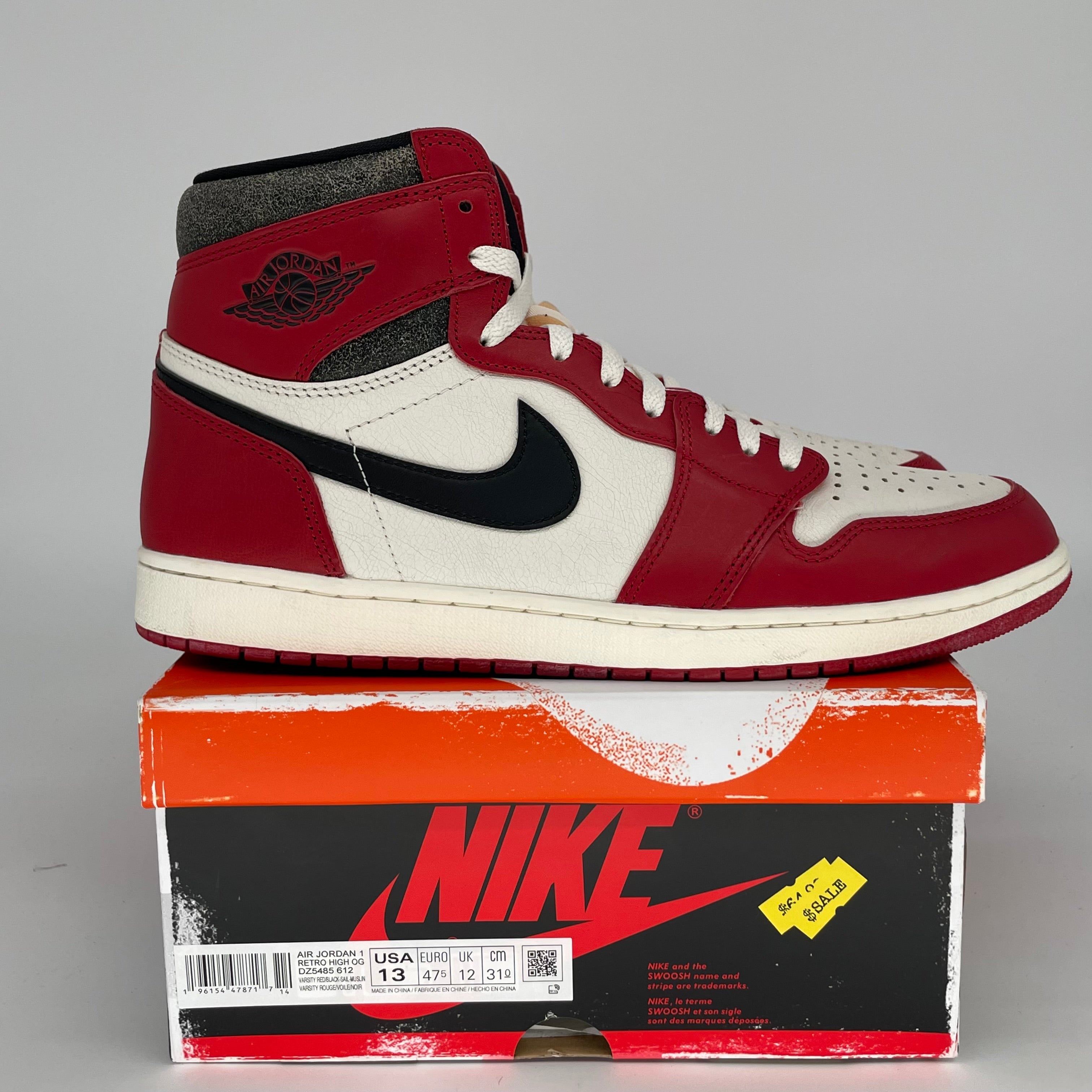 AIR JORDAN 1 LOST AND FOUND SIZE 13 DZ5485-612