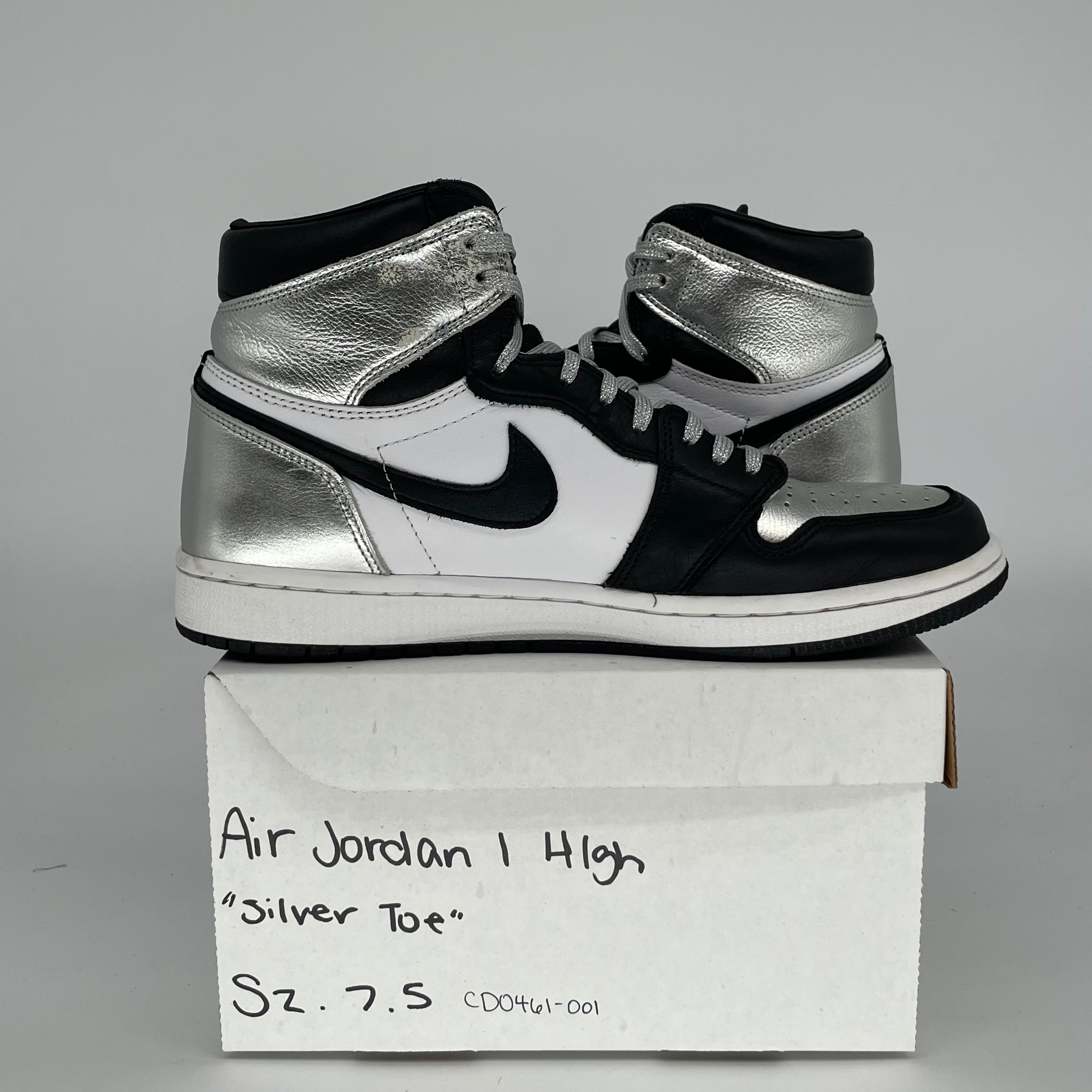 AIR JORDAN 1 SILVER TOE W SIZE 7.5/9W CD4061-001