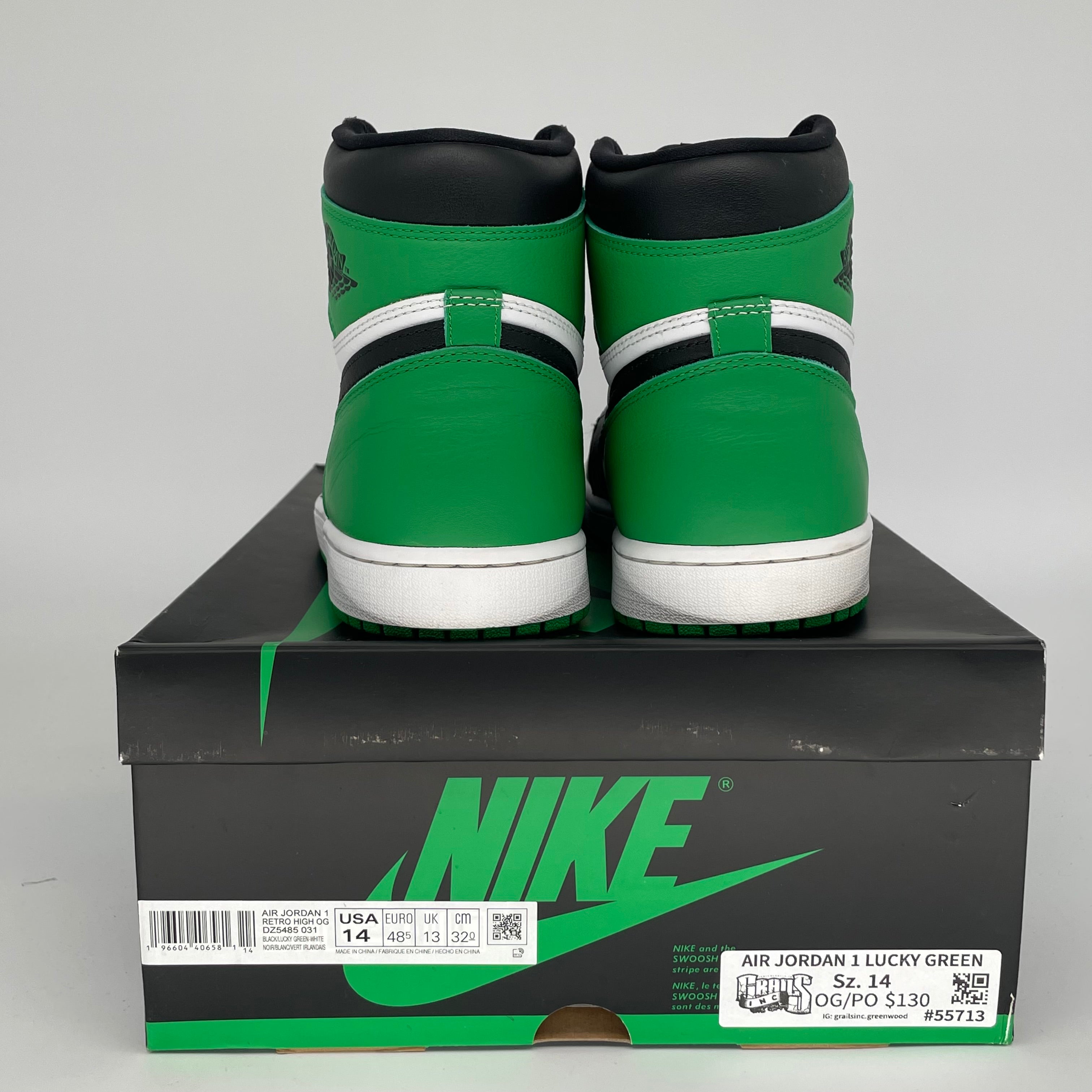 AIR JORDAN 1 LUCKY GREEN SIZE 14 DZ5485-031