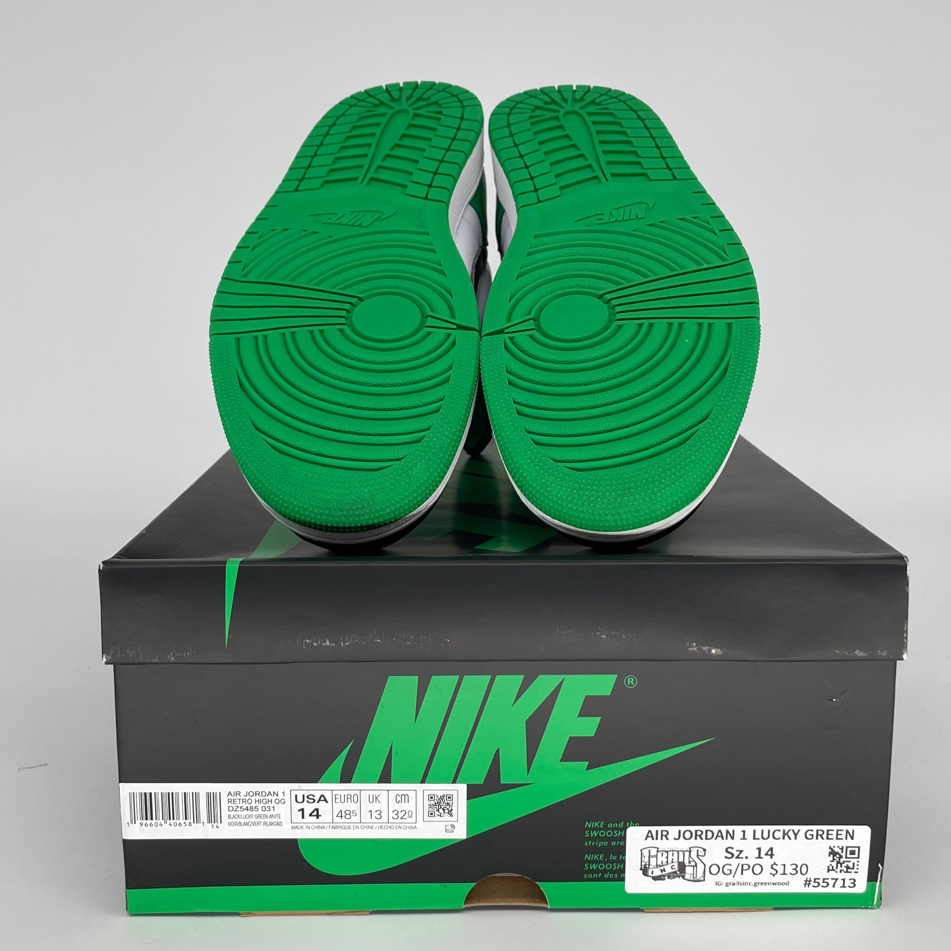 AIR JORDAN 1 LUCKY GREEN SIZE 14 DZ5485-031