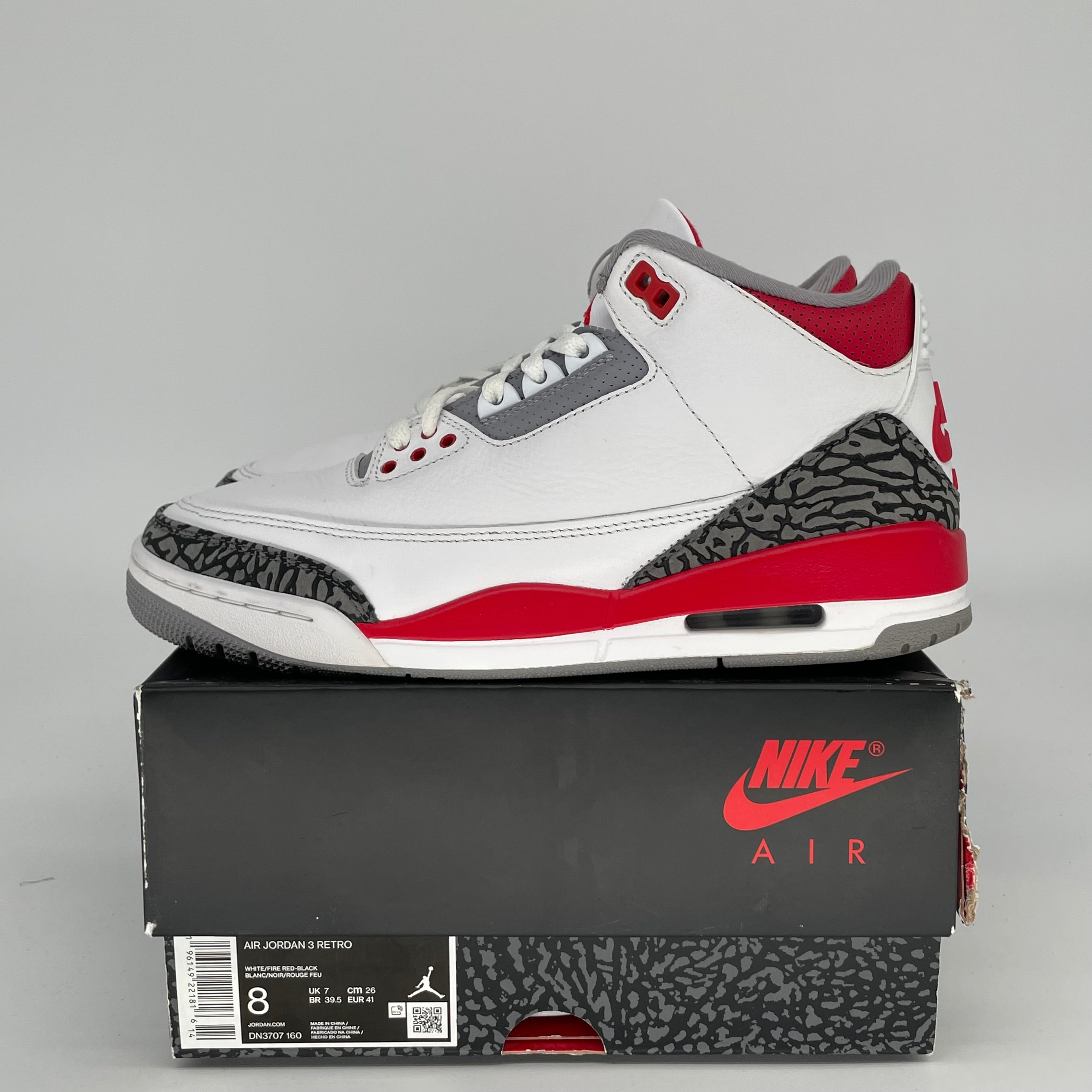 AIR JORDAN 3 FIRE RED SIZE 8 DN3707-160