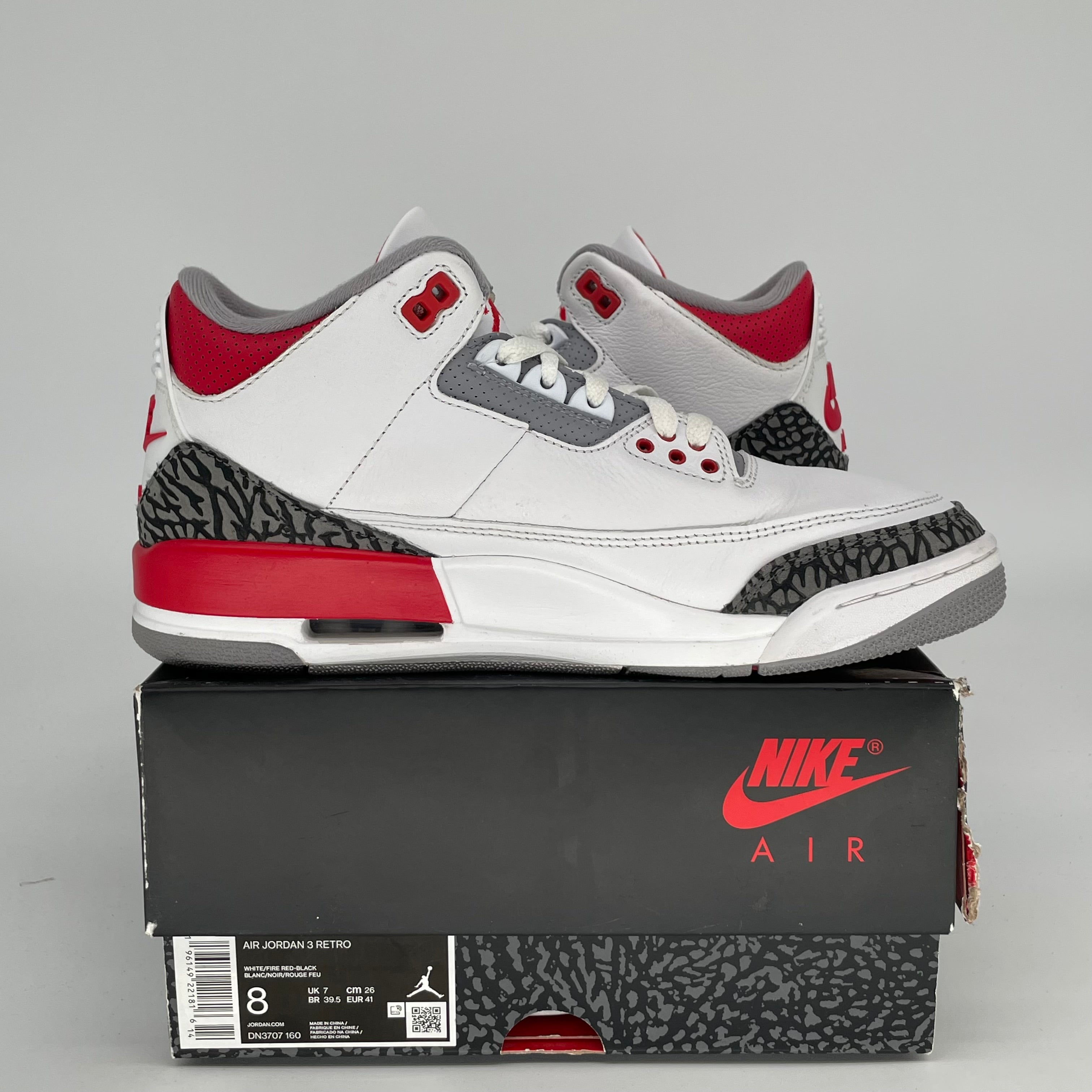 AIR JORDAN 3 FIRE RED SIZE 8 DN3707-160