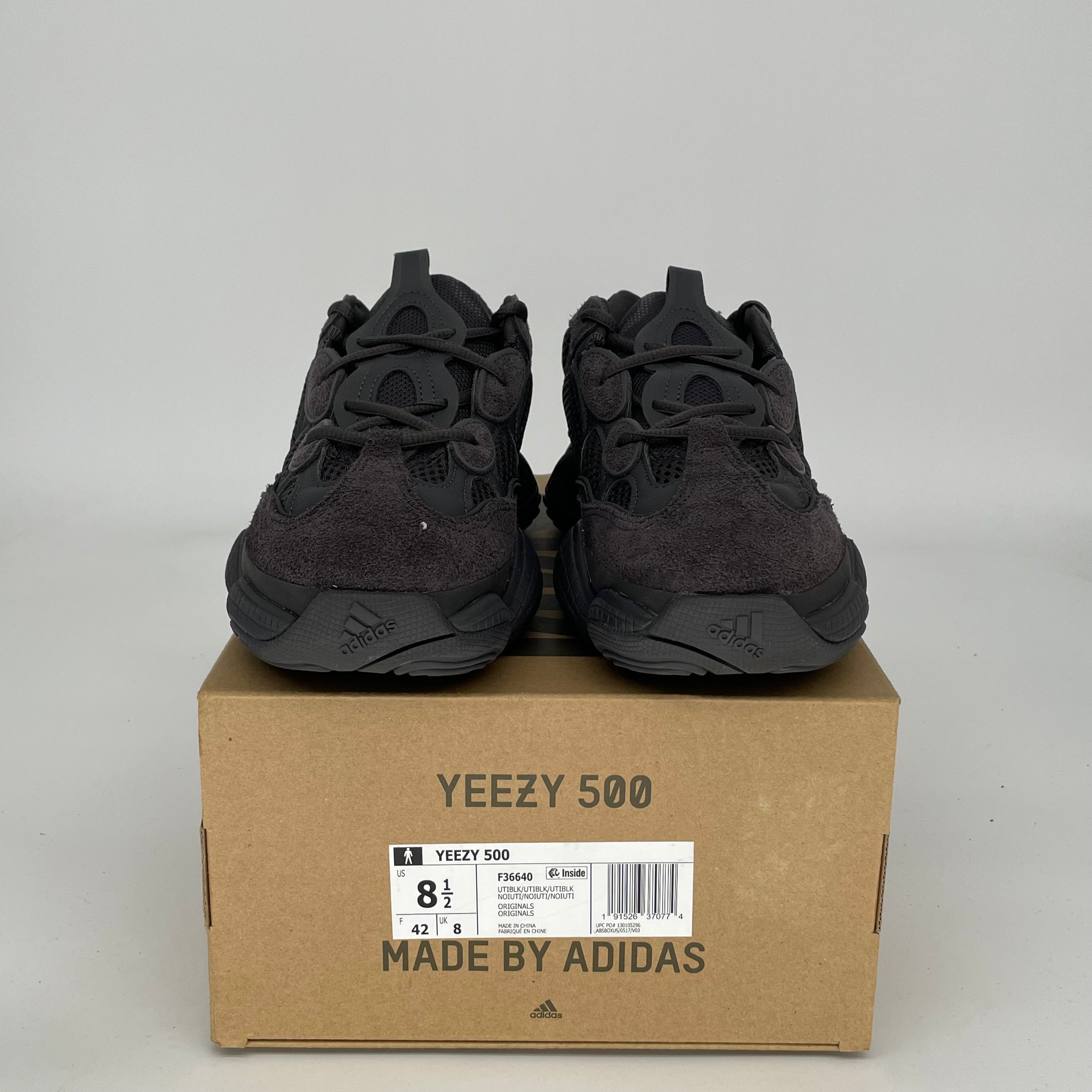 ADIDAS YEEZY 500 UTILITY BLACK SIZE 8.5 F36640