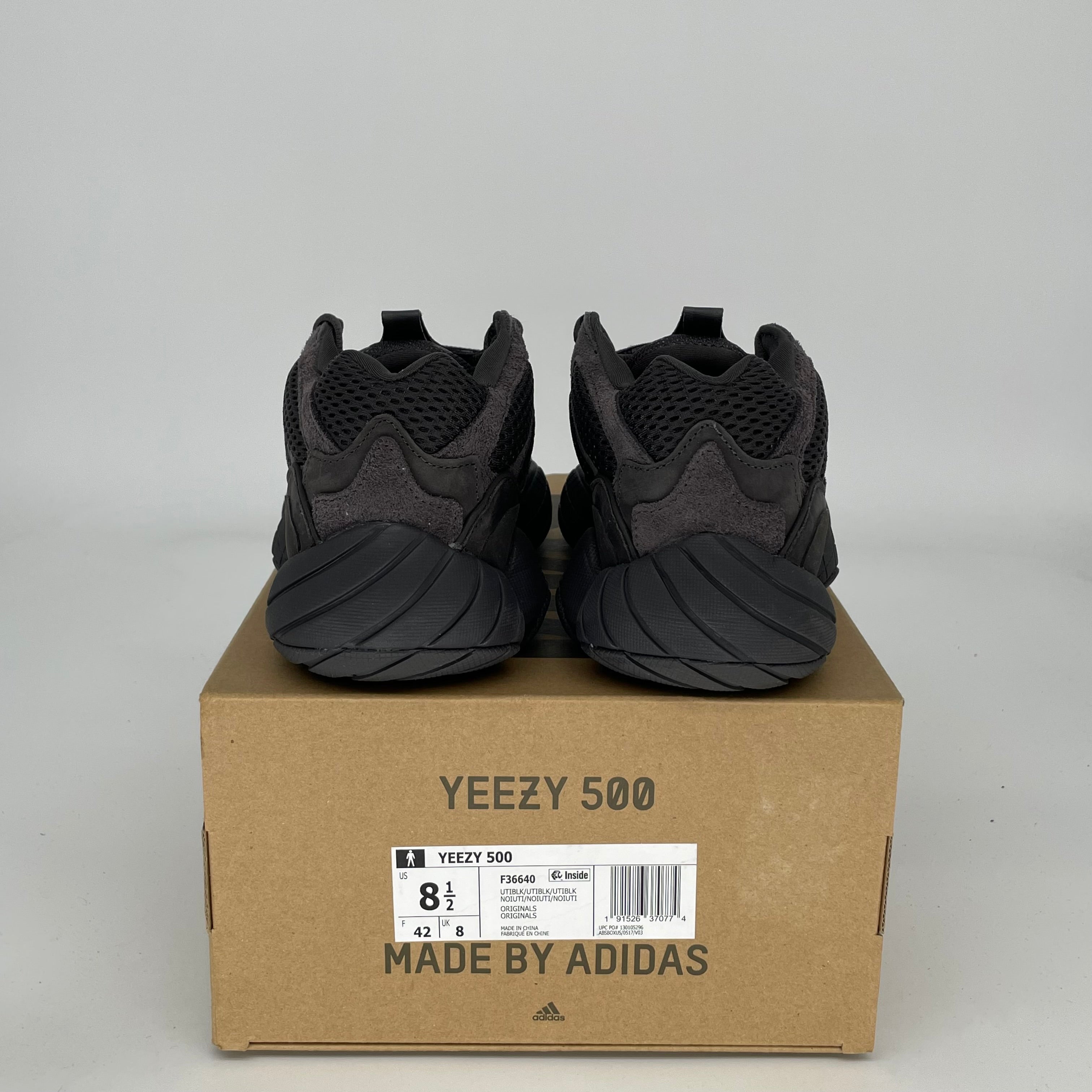 ADIDAS YEEZY 500 UTILITY BLACK SIZE 8.5 F36640