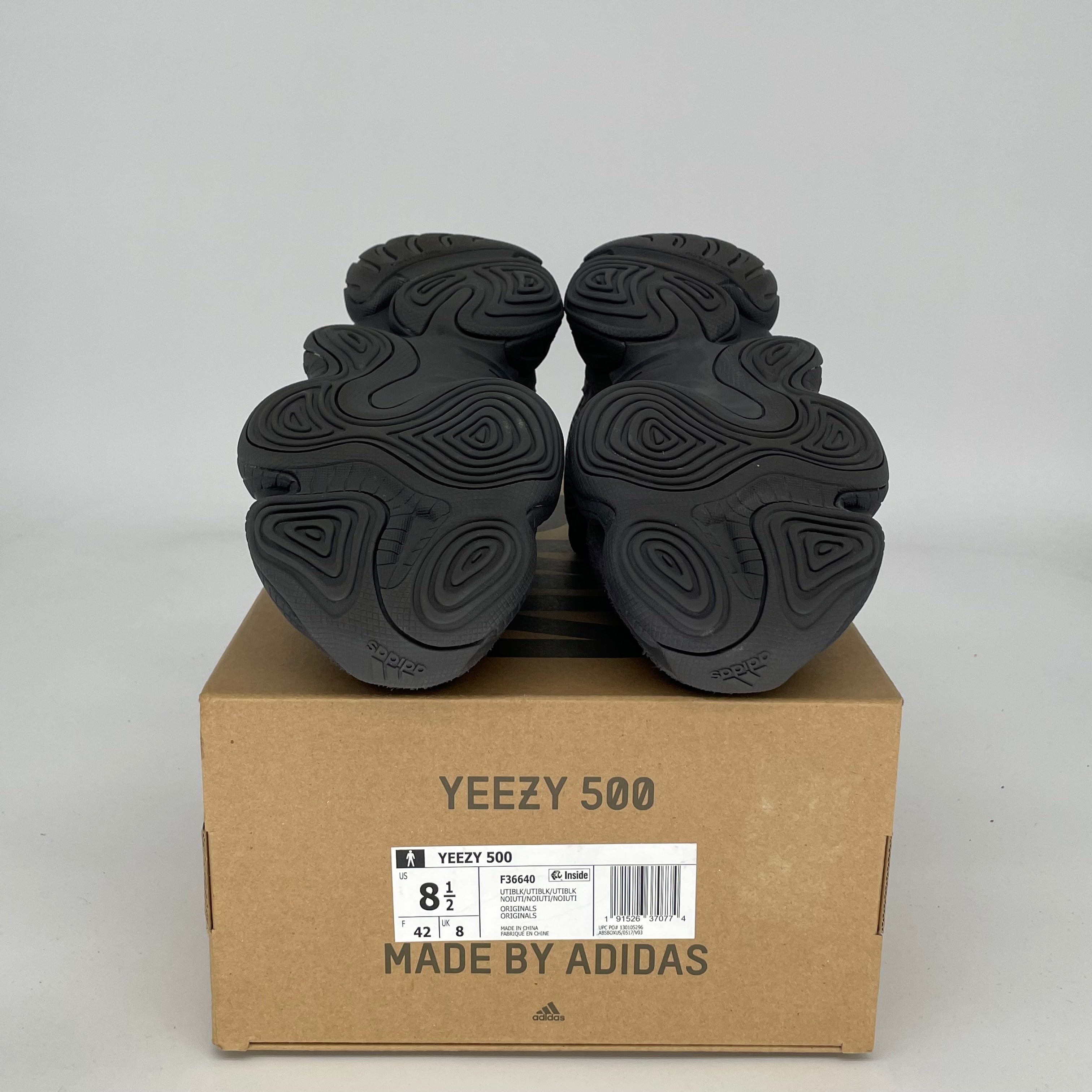 ADIDAS YEEZY 500 UTILITY BLACK SIZE 8.5 F36640