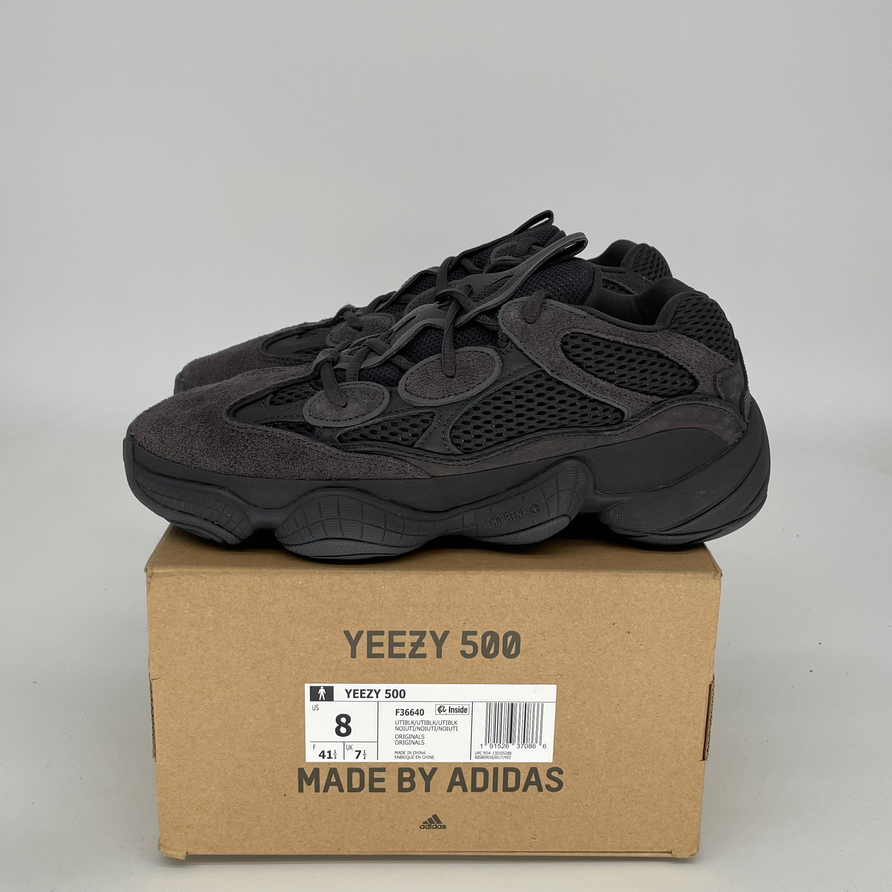 ADIDAS YEEZY 500 UTILITY BLACK SIZE 8 F36640