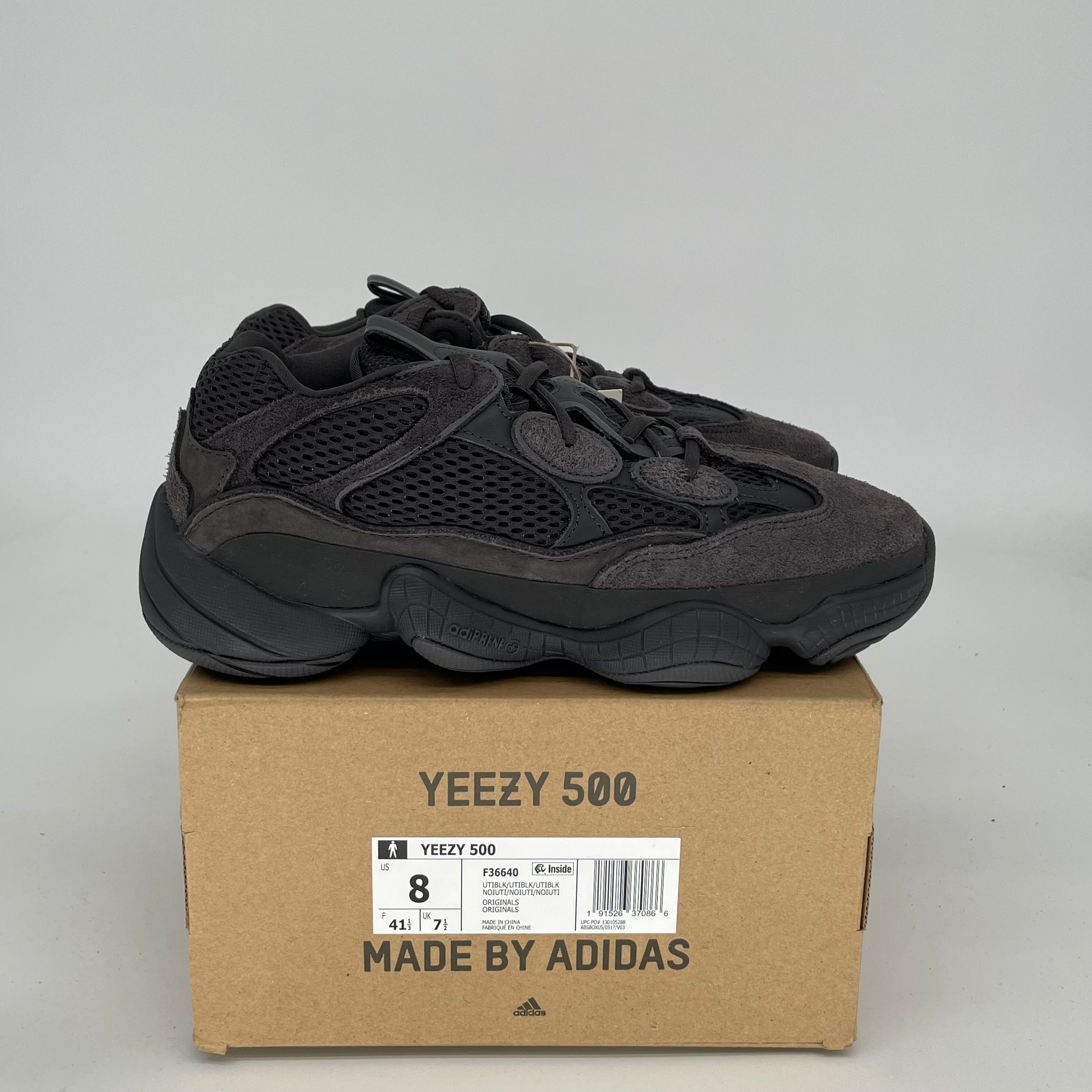 ADIDAS YEEZY 500 UTILITY BLACK SIZE 8 F36640