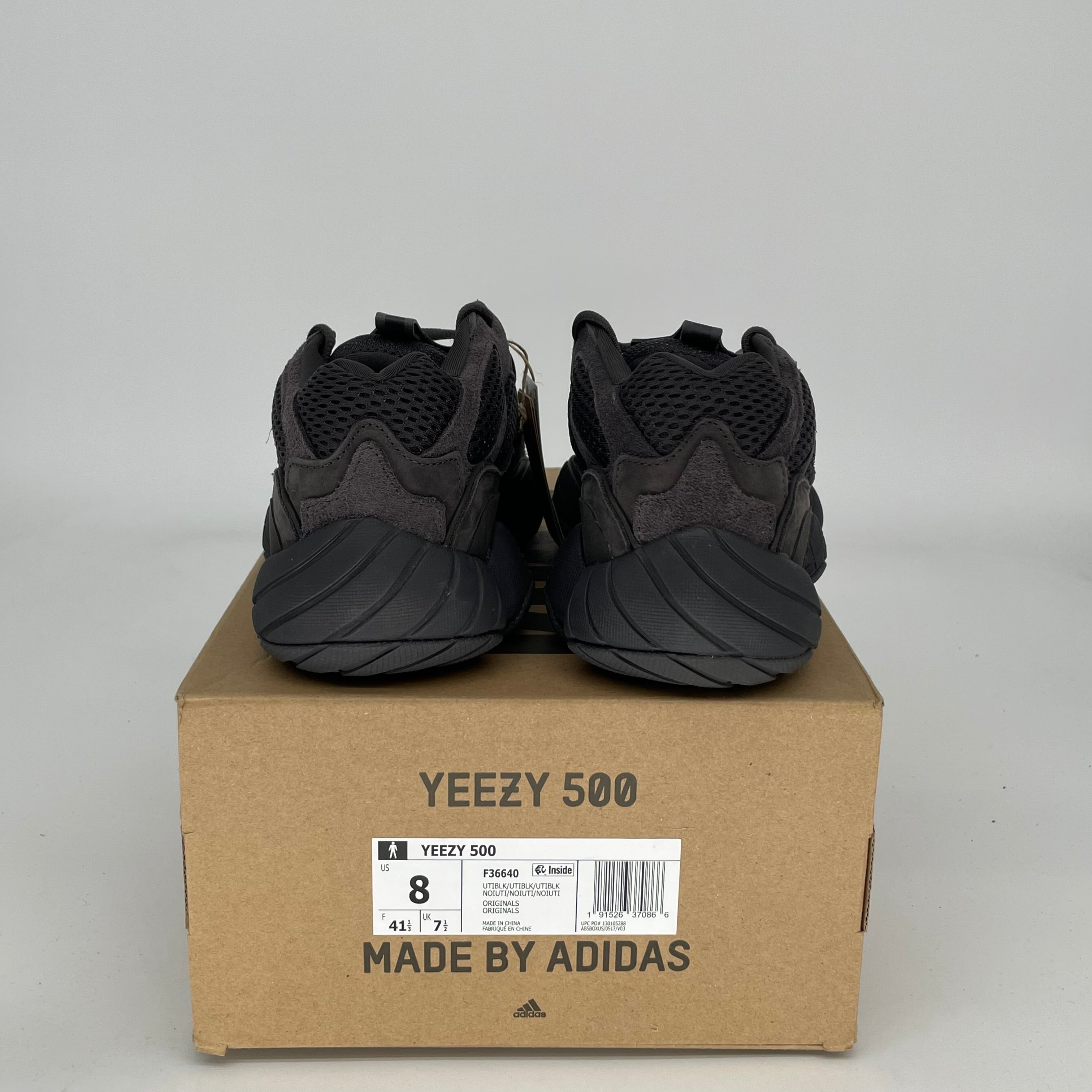 ADIDAS YEEZY 500 UTILITY BLACK SIZE 8 F36640