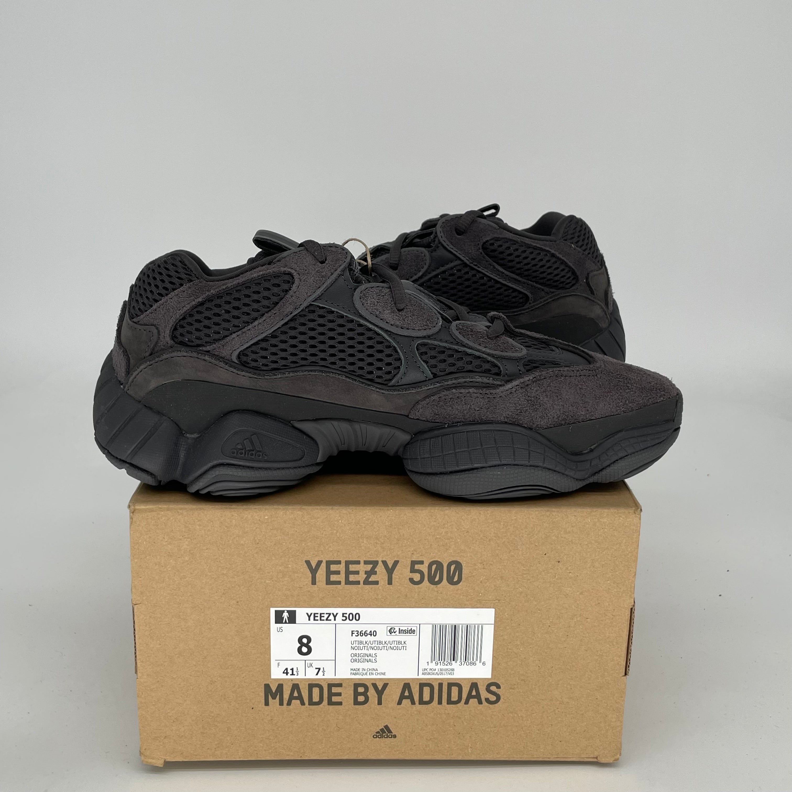 ADIDAS YEEZY 500 UTILITY BLACK SIZE 8 F36640