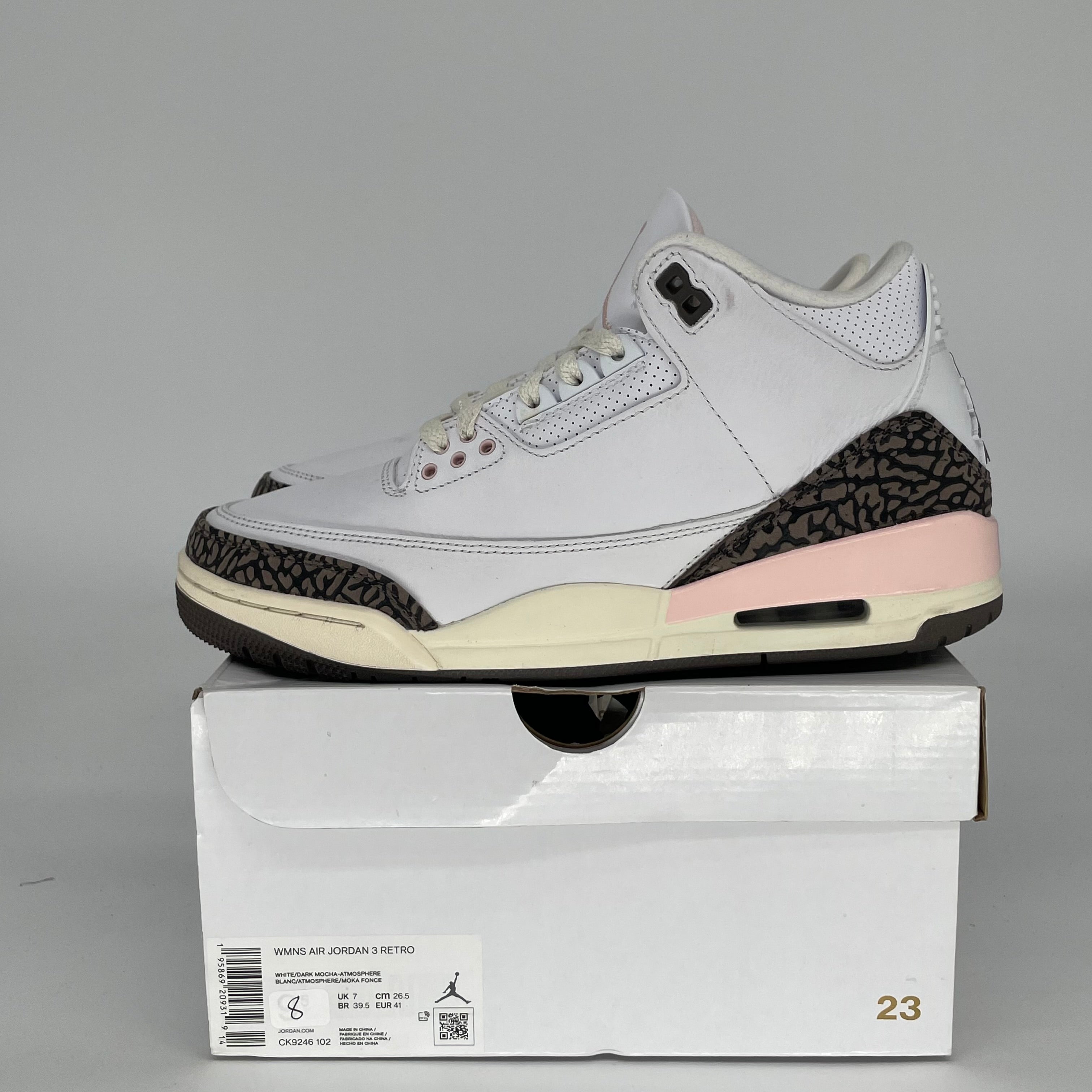 AIR JORDAN 3 NEAPOLITAN W SIZE 8/9.5W CK9246-102