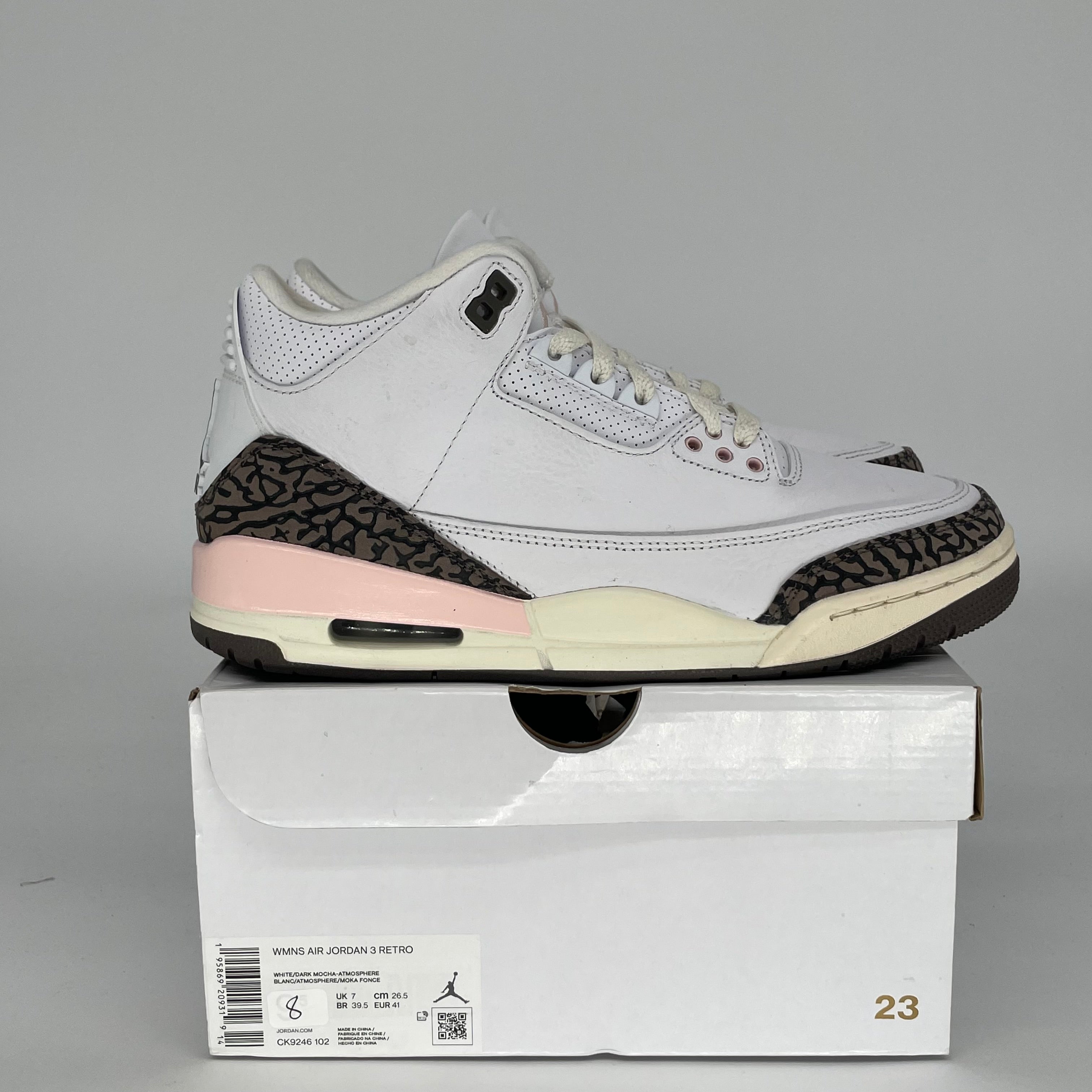 AIR JORDAN 3 NEAPOLITAN W SIZE 8/9.5W CK9246-102