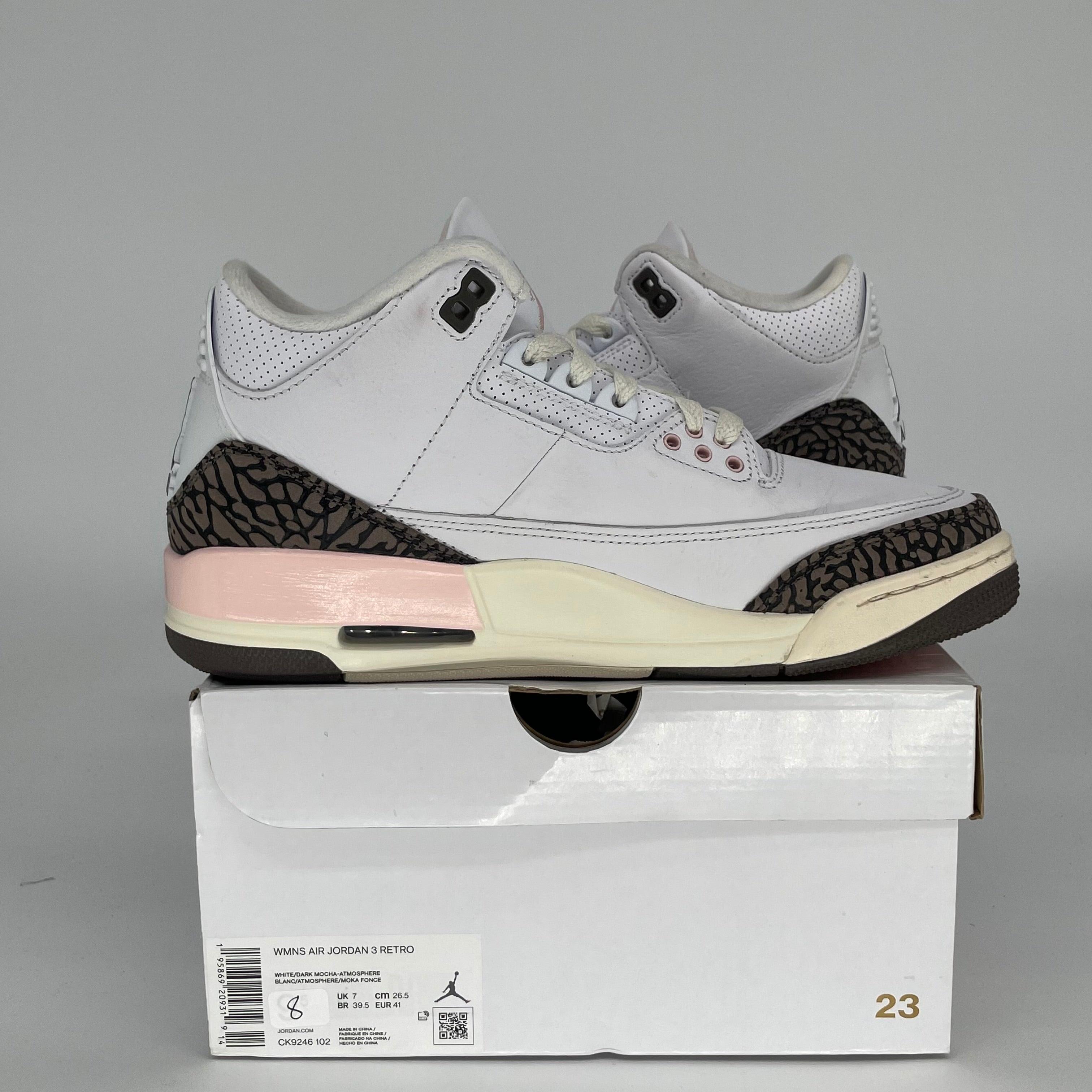 AIR JORDAN 3 NEAPOLITAN W SIZE 8/9.5W CK9246-102