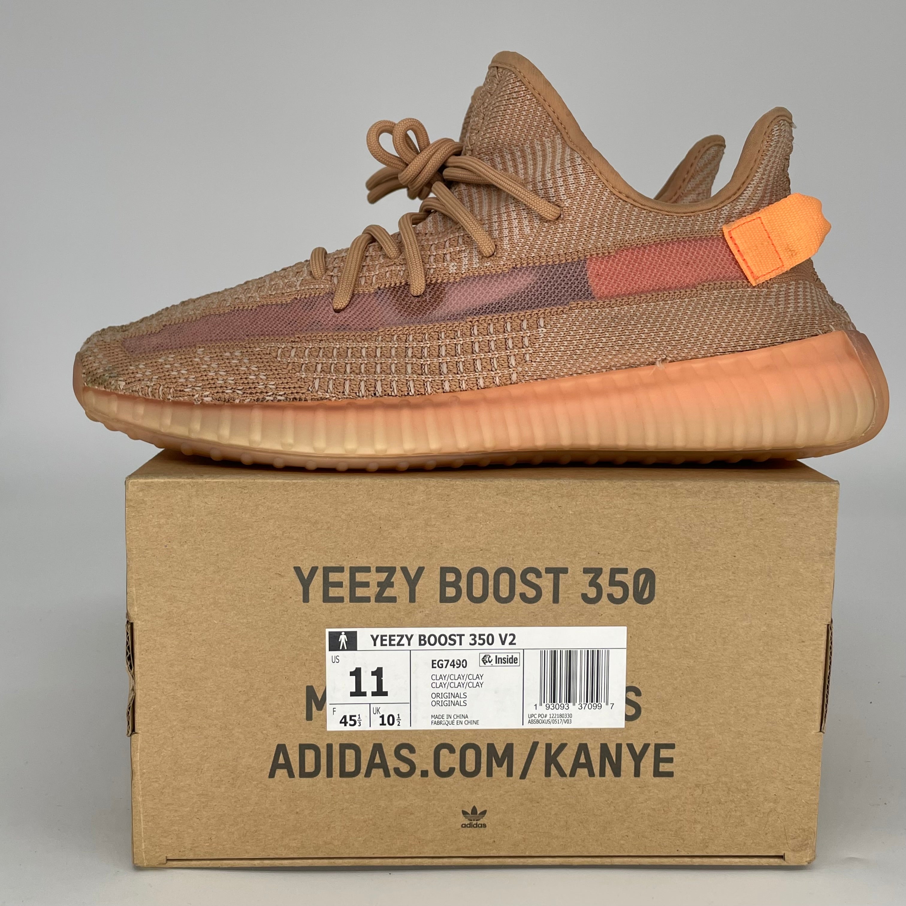 ADIDAS YEEZY 350 V2 CLAY SIZE 11 EG7490