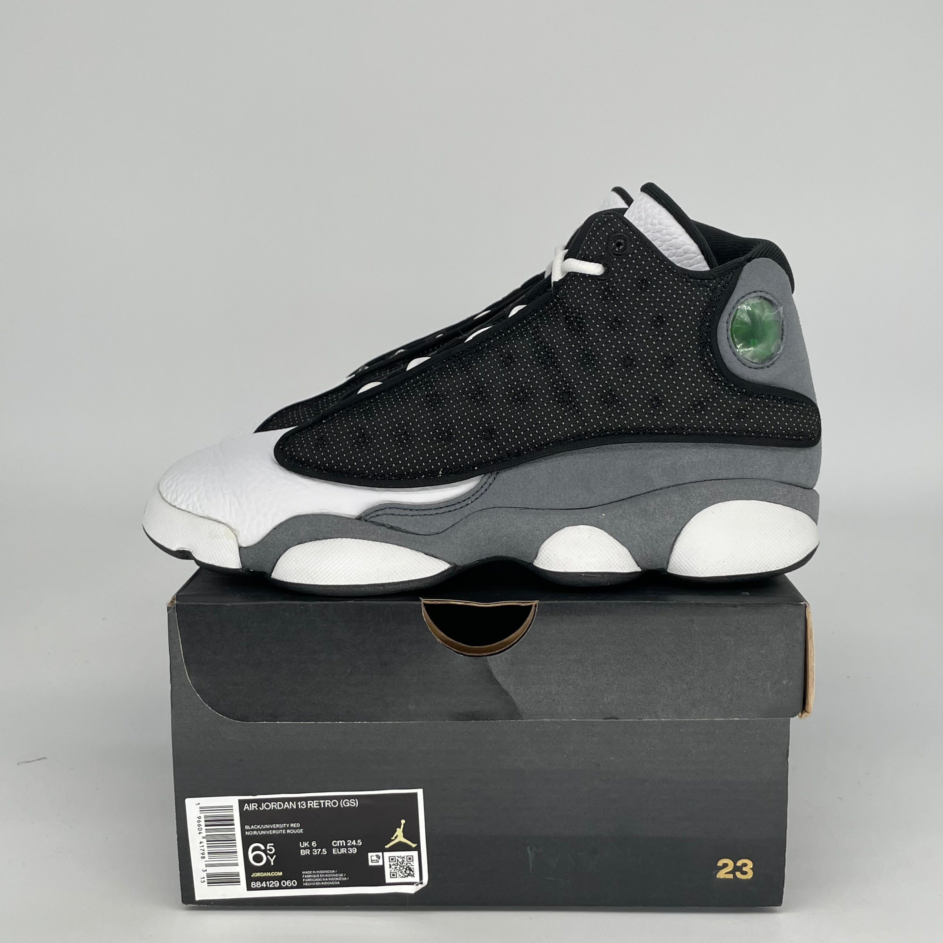 AIR JORDAN 13 BLACK FLINT SIZE 6.5Y 884129-060