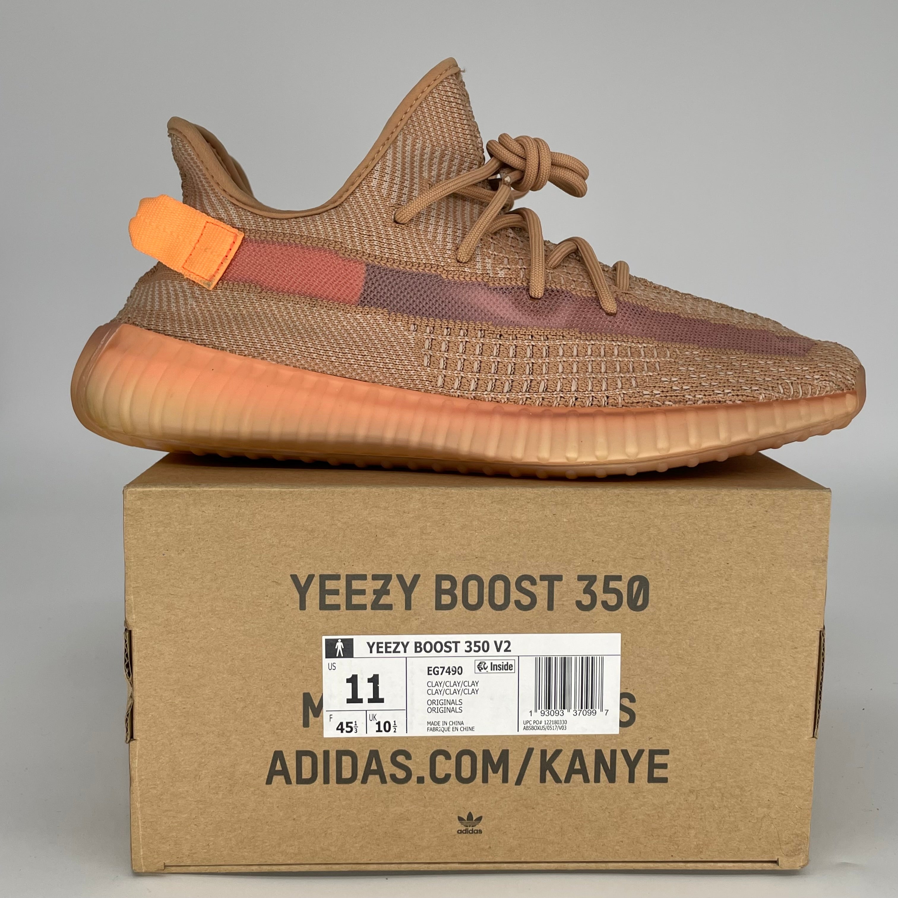 ADIDAS YEEZY 350 V2 CLAY SIZE 11 EG7490