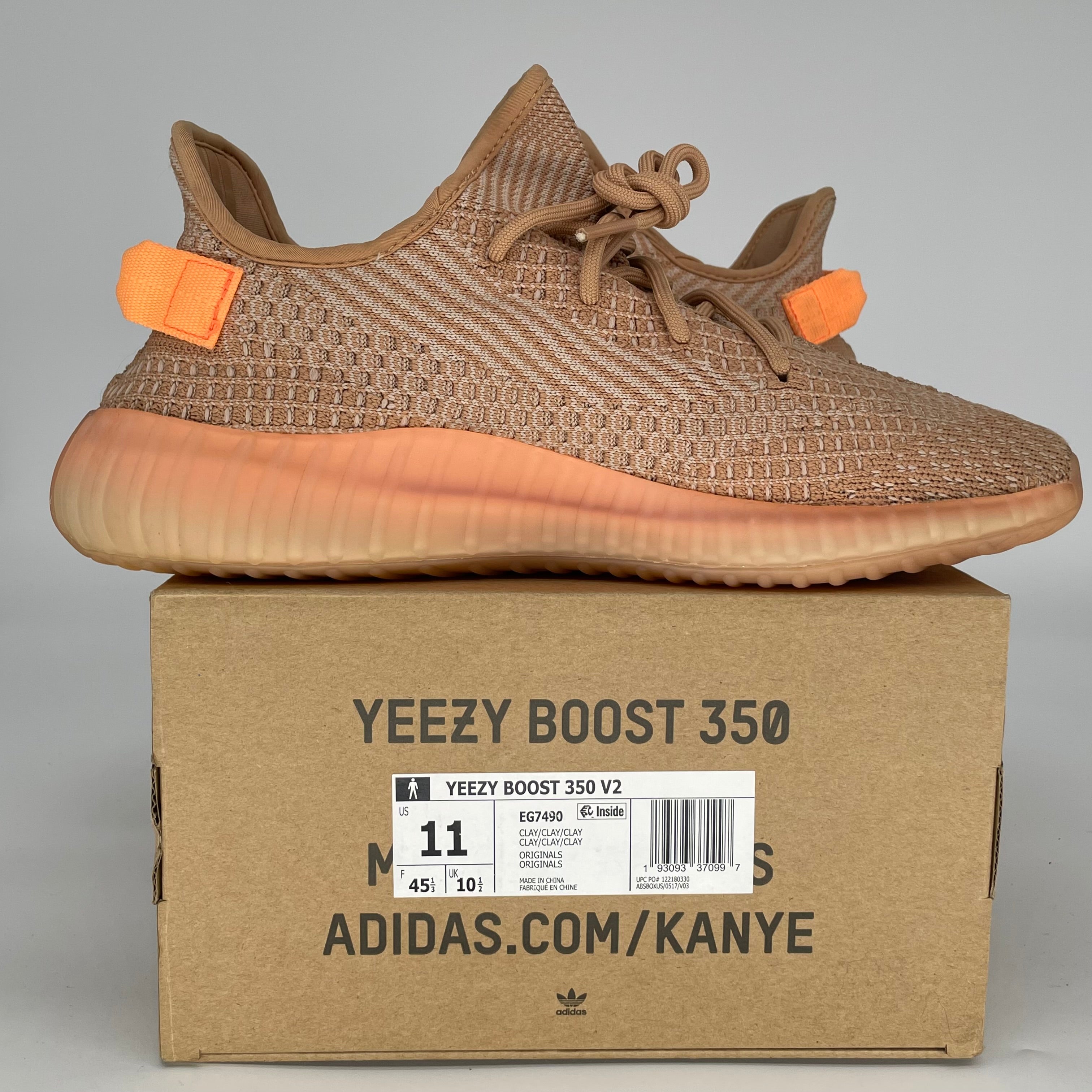 ADIDAS YEEZY 350 V2 CLAY SIZE 11 EG7490