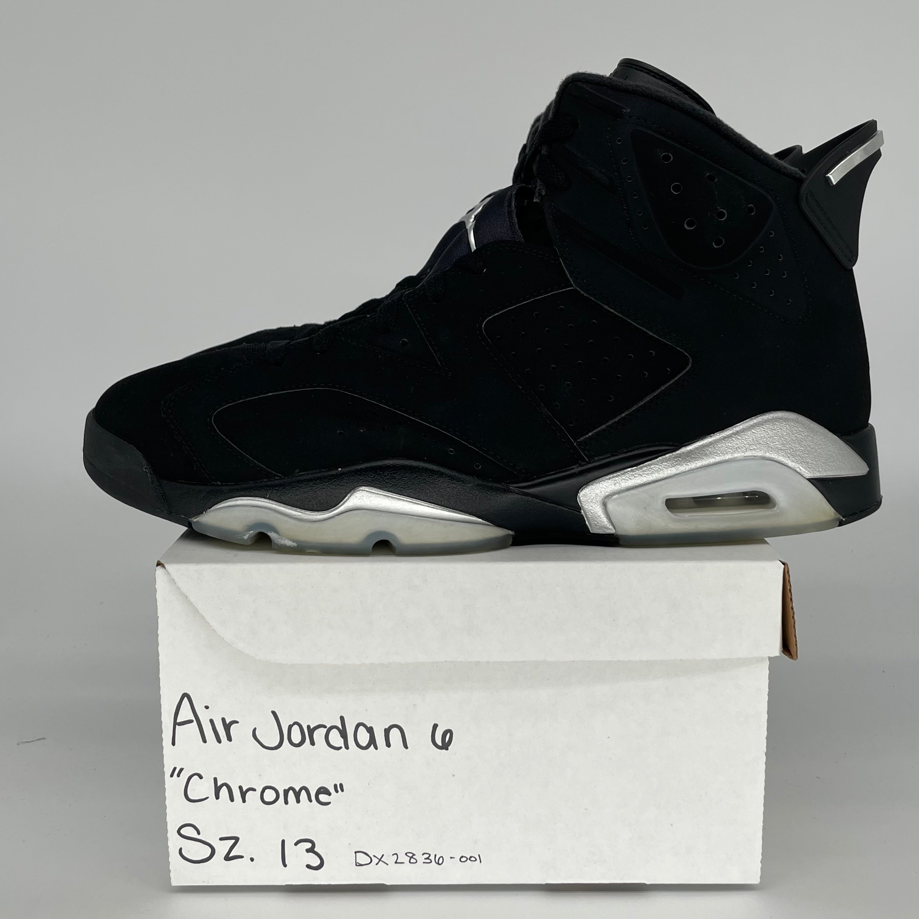 AIR JORDAN 6 CHROME METALLIC SILVER SIZE 13 DX2836-001