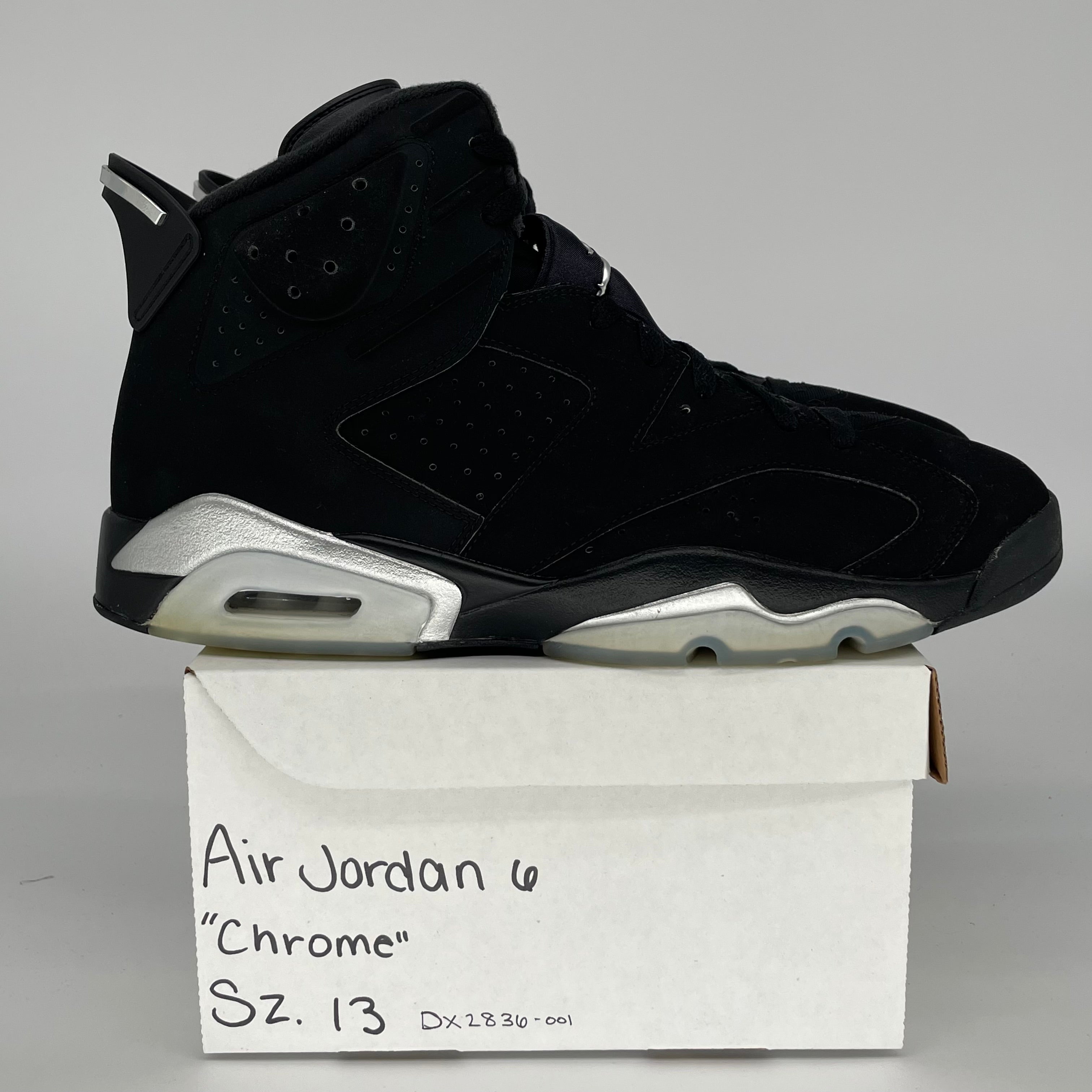 AIR JORDAN 6 CHROME METALLIC SILVER SIZE 13 DX2836-001