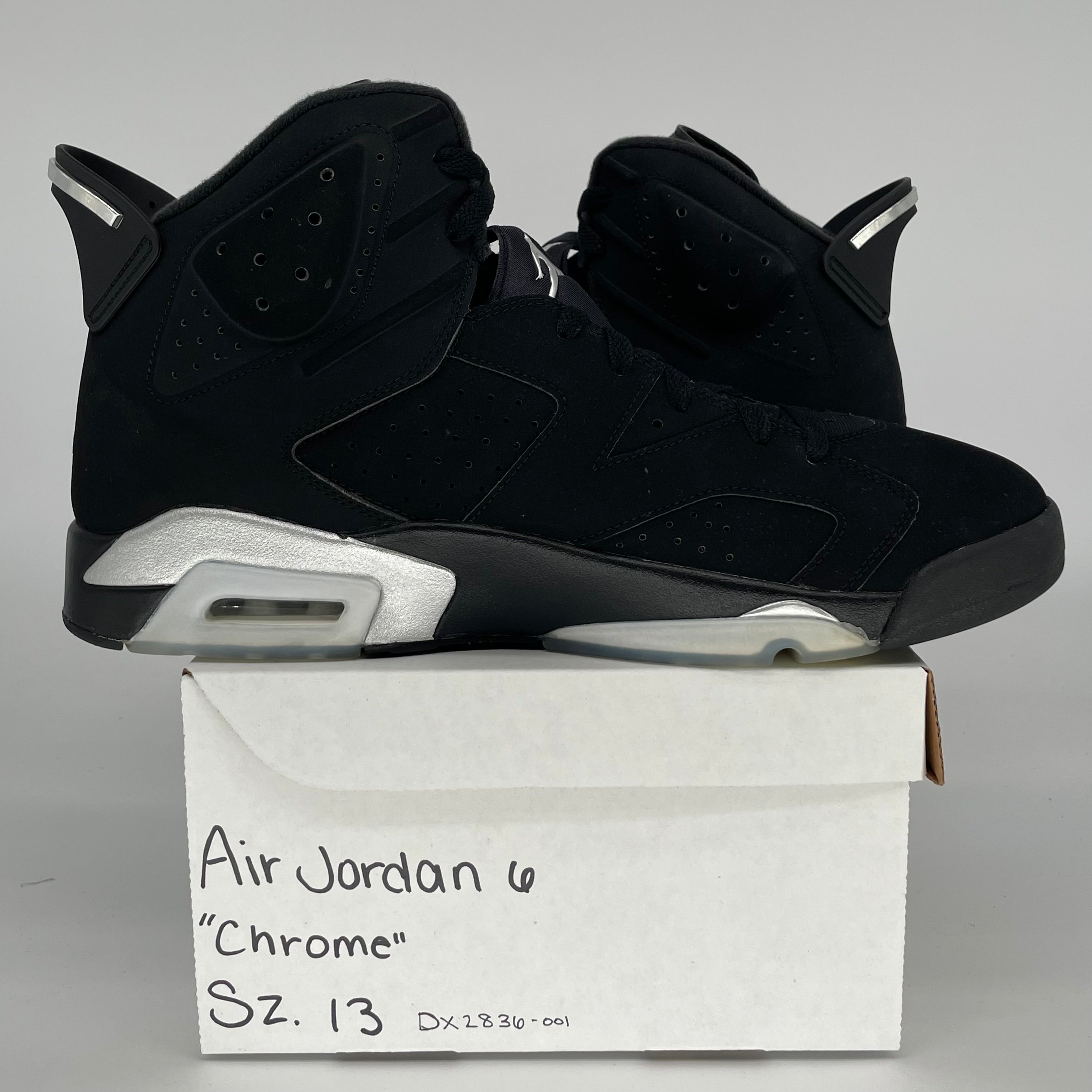 AIR JORDAN 6 CHROME METALLIC SILVER SIZE 13 DX2836-001