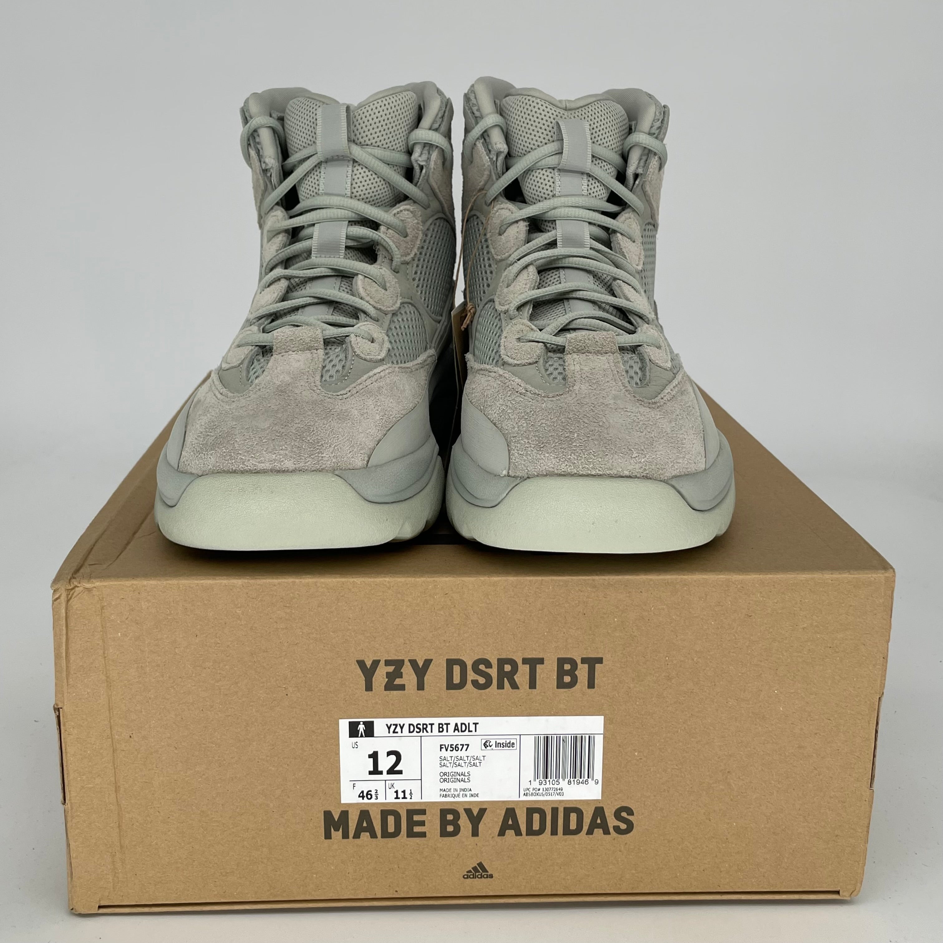 ADIDAS YEEZY DSRT BOOT SALT SIZE 12 FV5677