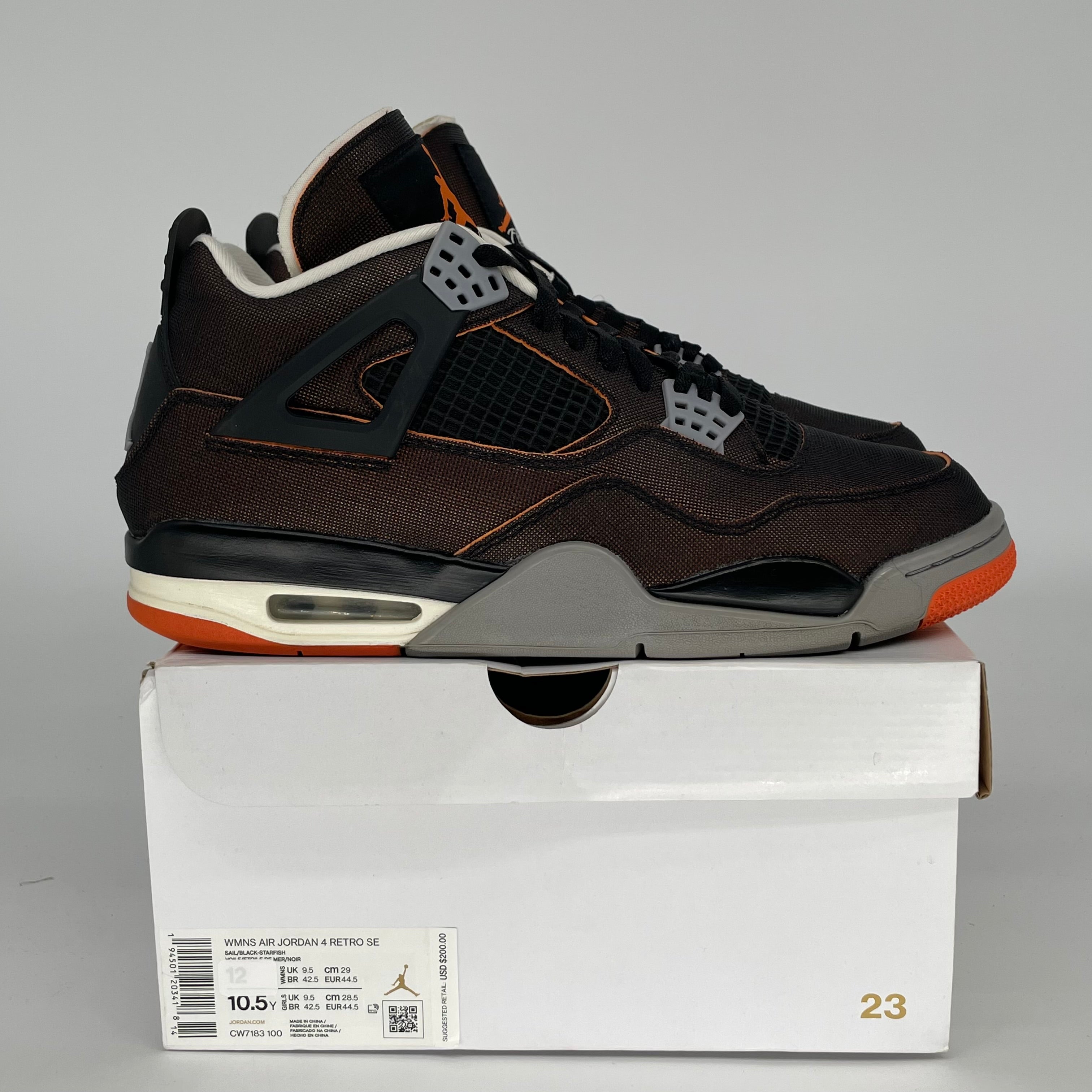 AIR JORDAN 4 STARFISH W SIZE 10.5/12W CW7183-100