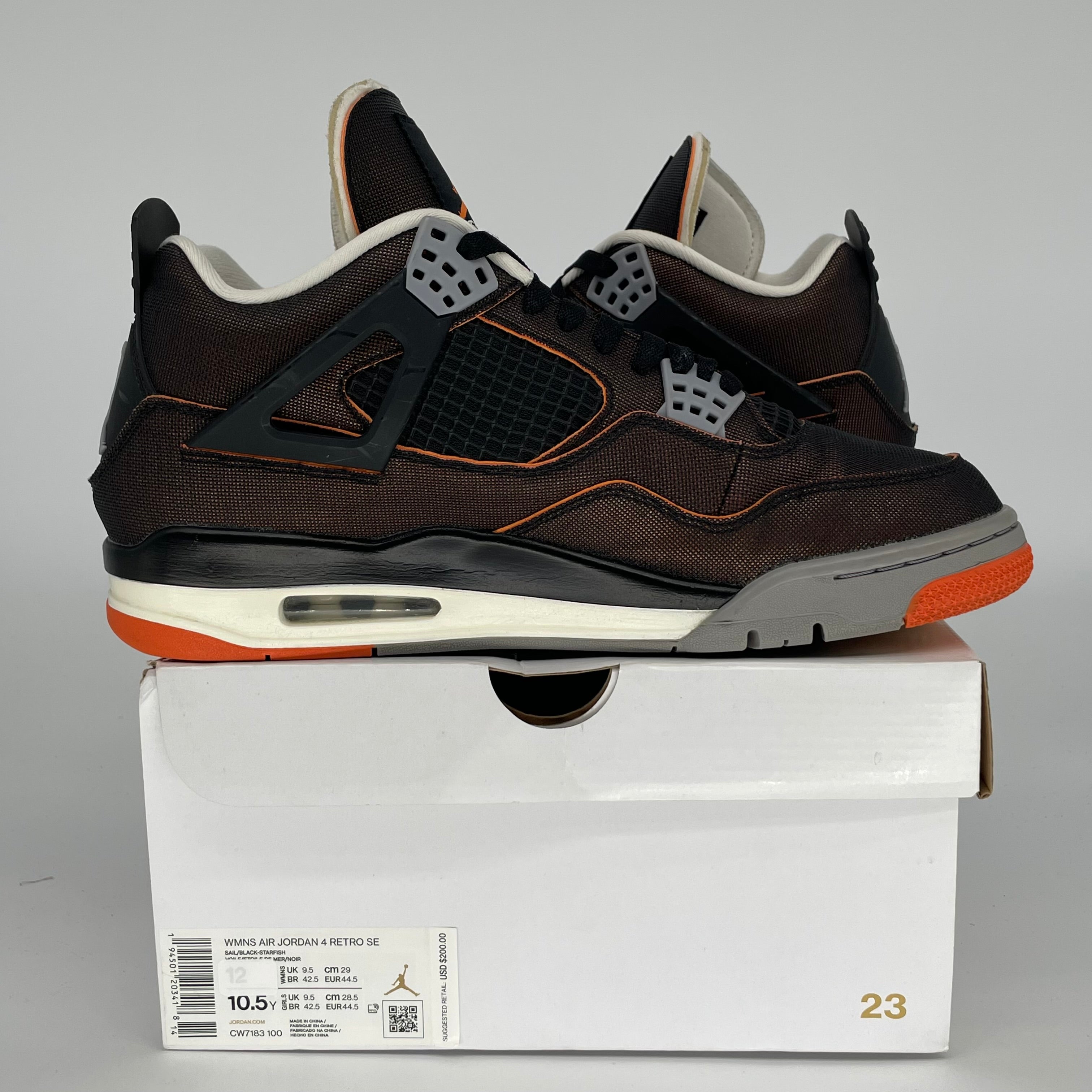 AIR JORDAN 4 STARFISH W SIZE 10.5/12W CW7183-100