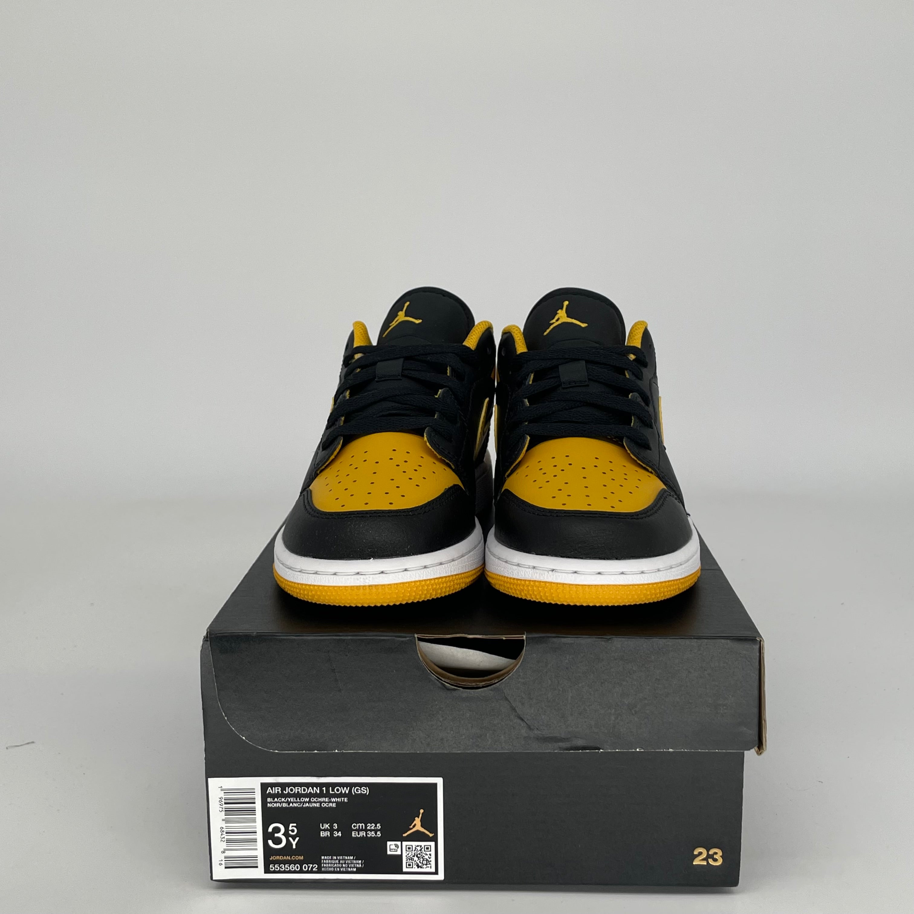 AIR JORDAN 1 LOW YELLOW OCHRE SIZE 3.5 553558-072