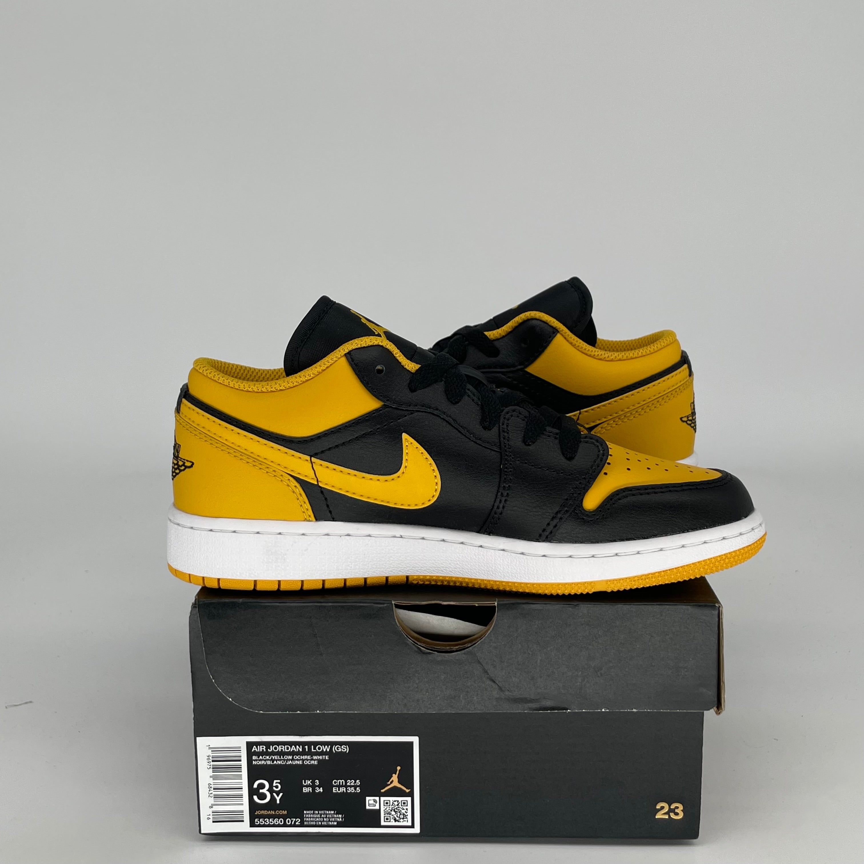 AIR JORDAN 1 LOW YELLOW OCHRE SIZE 3.5 553558-072