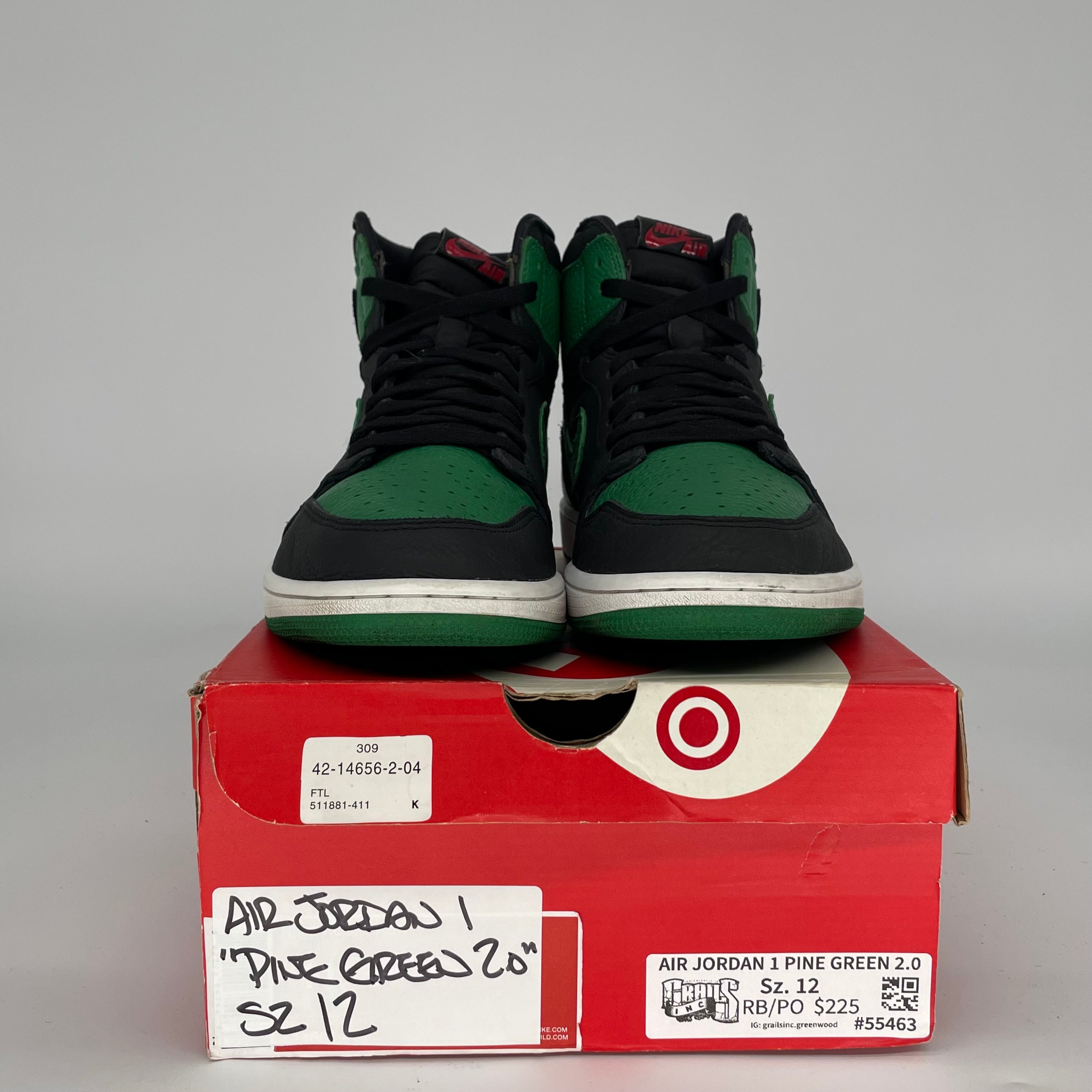 AIR JORDAN 1 PINE GREEN BLACK SIZE 12 555088-030