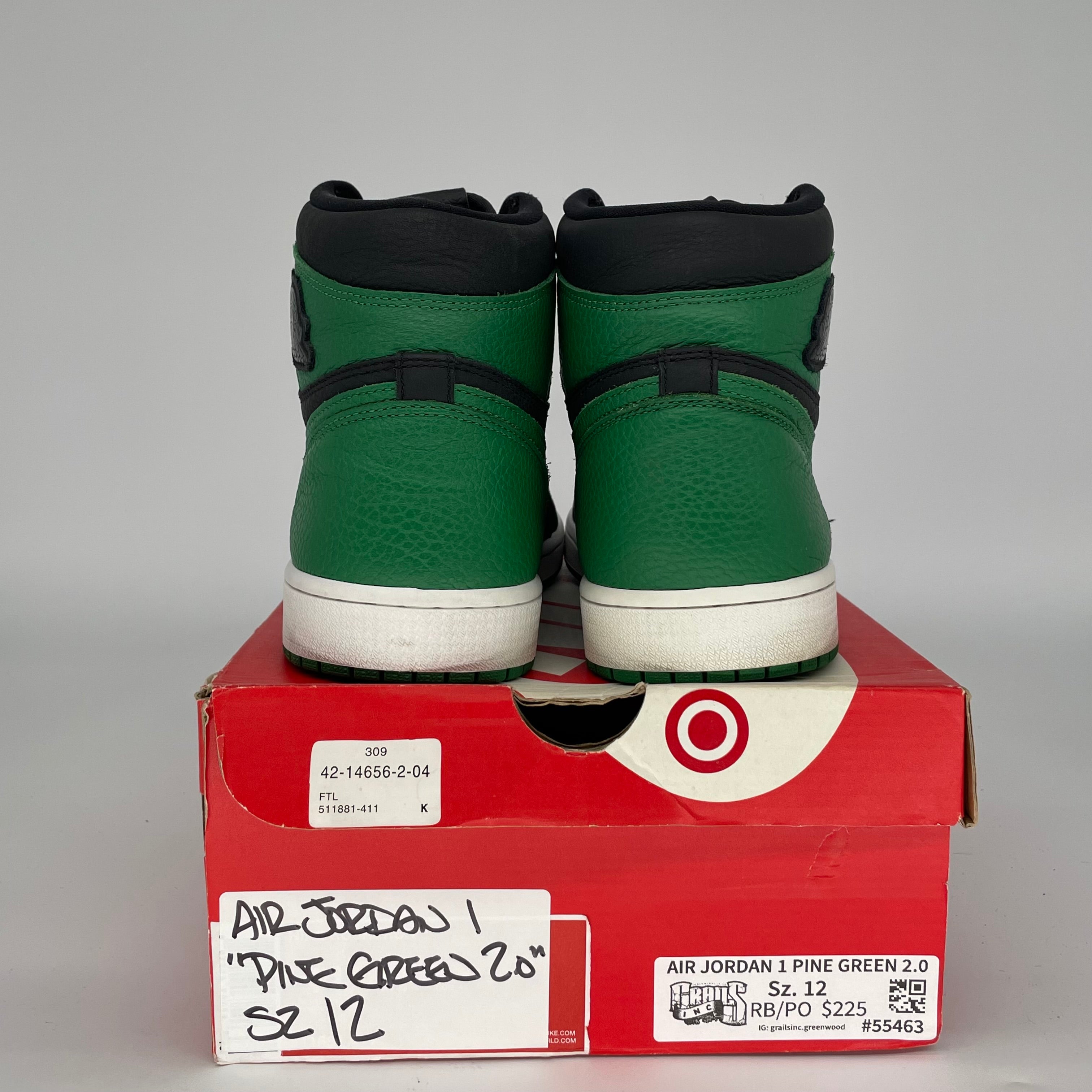 AIR JORDAN 1 PINE GREEN BLACK SIZE 12 555088-030