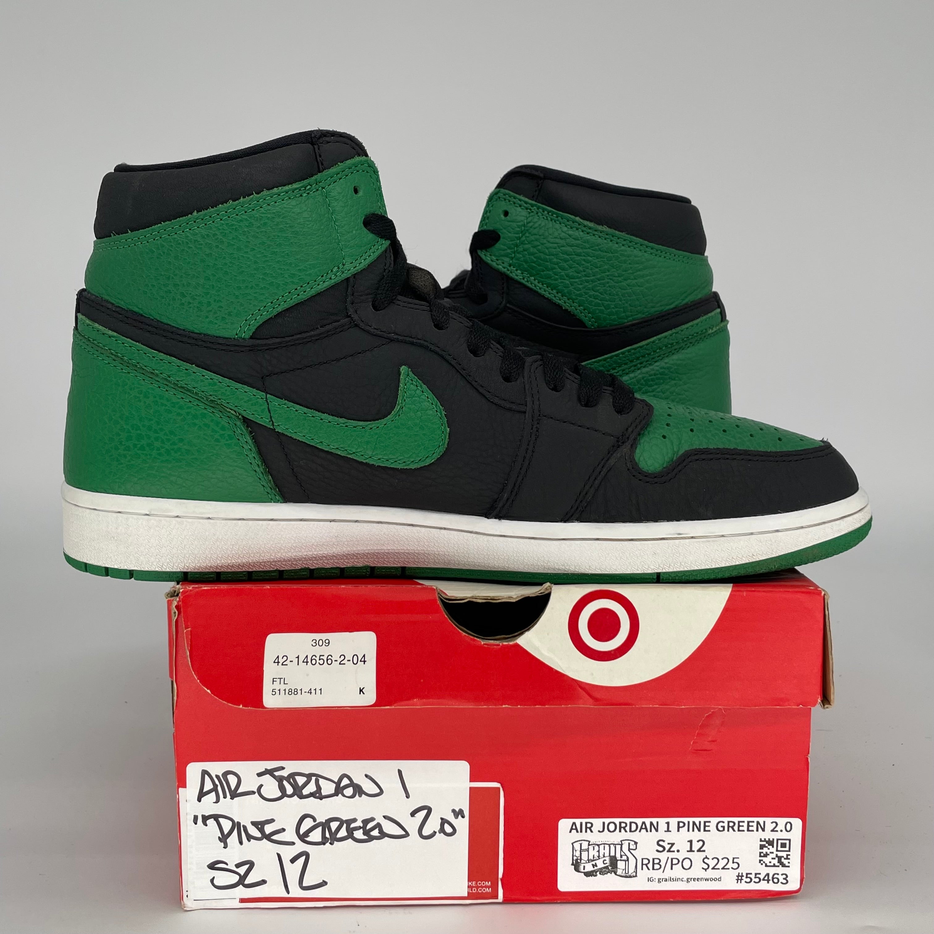 AIR JORDAN 1 PINE GREEN BLACK SIZE 12 555088-030