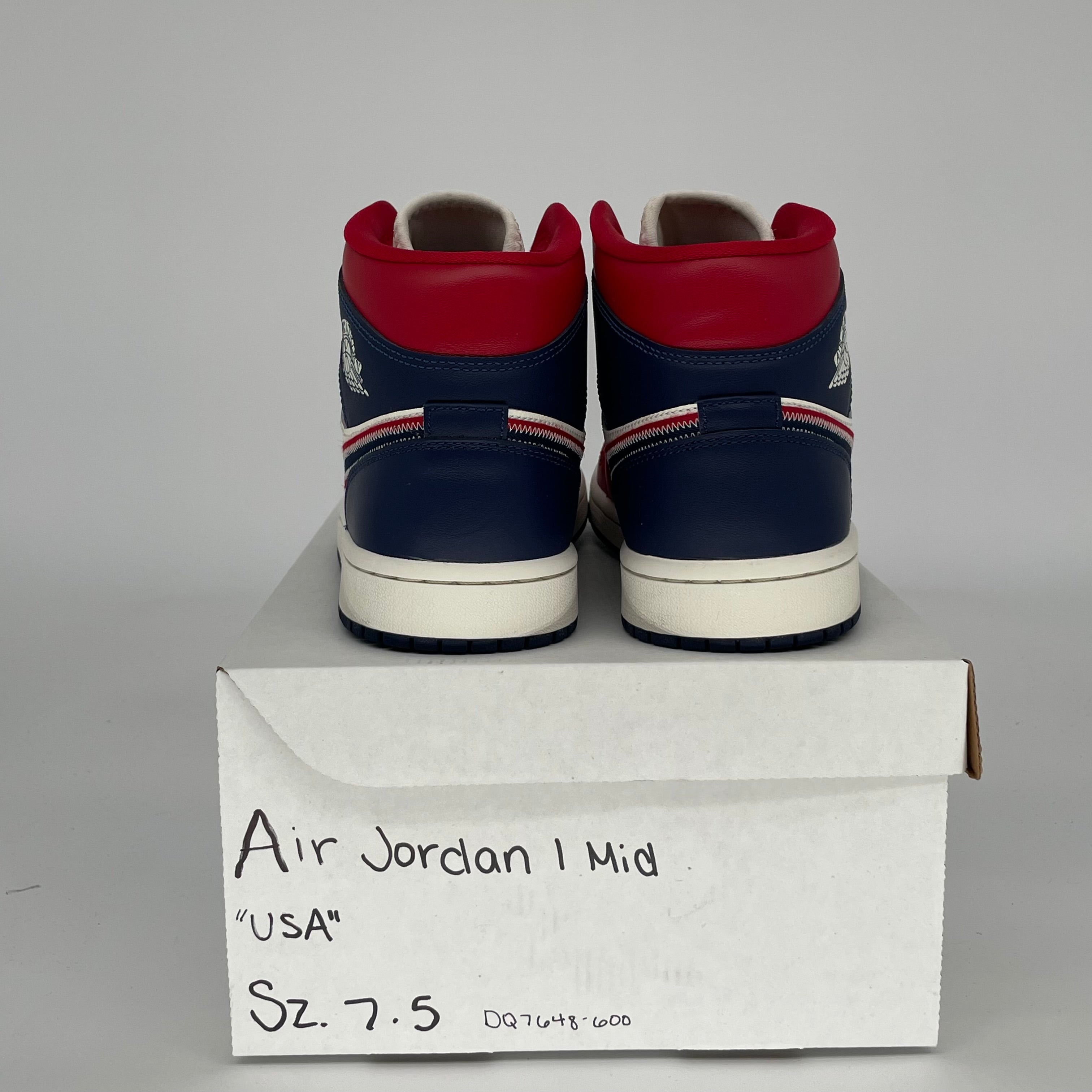 AIR JORDAN 1 MID USA SIZE 7.5/9W DQ7648-600