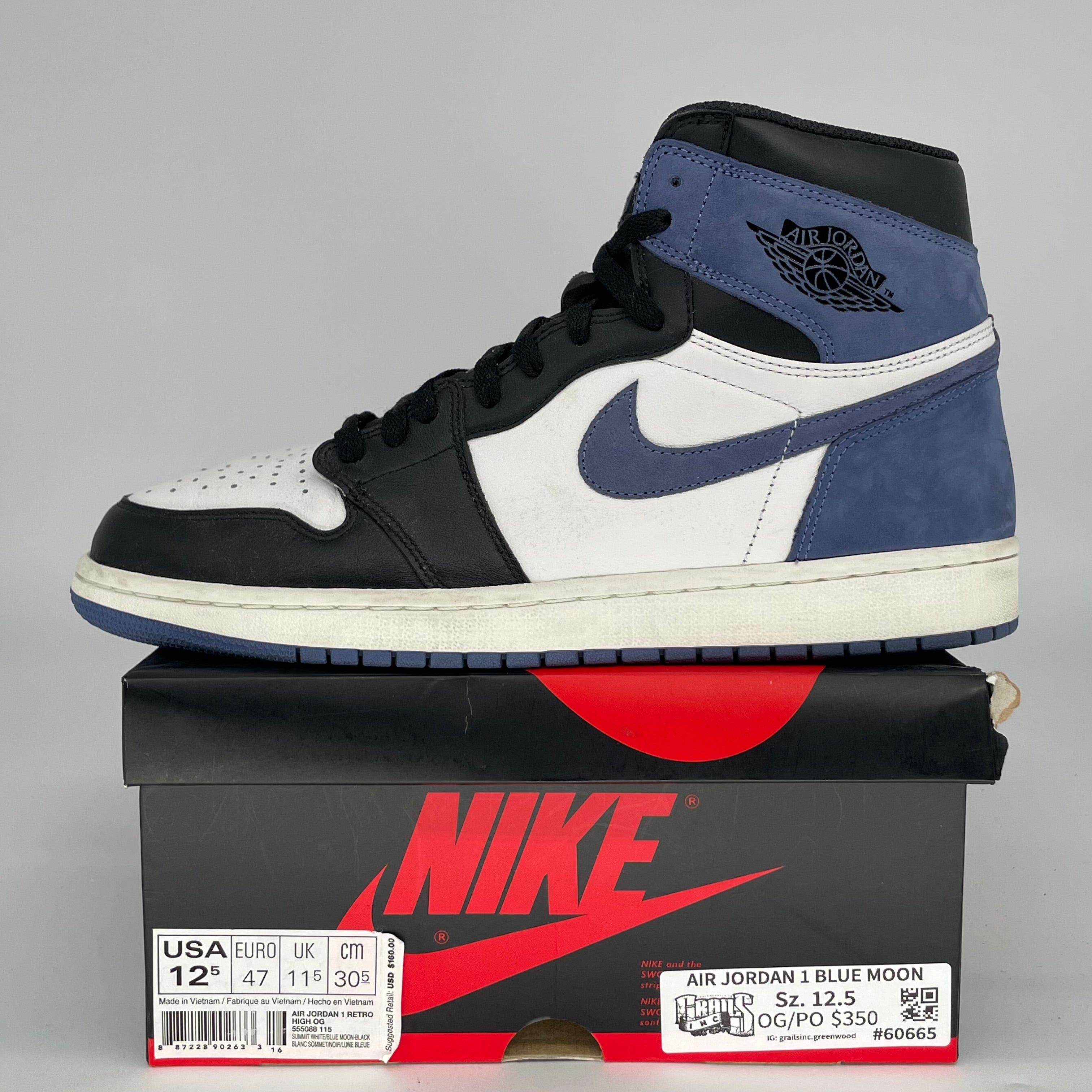 AIR JORDAN 1 BLUE MOON SIZE 12.5 555088-115