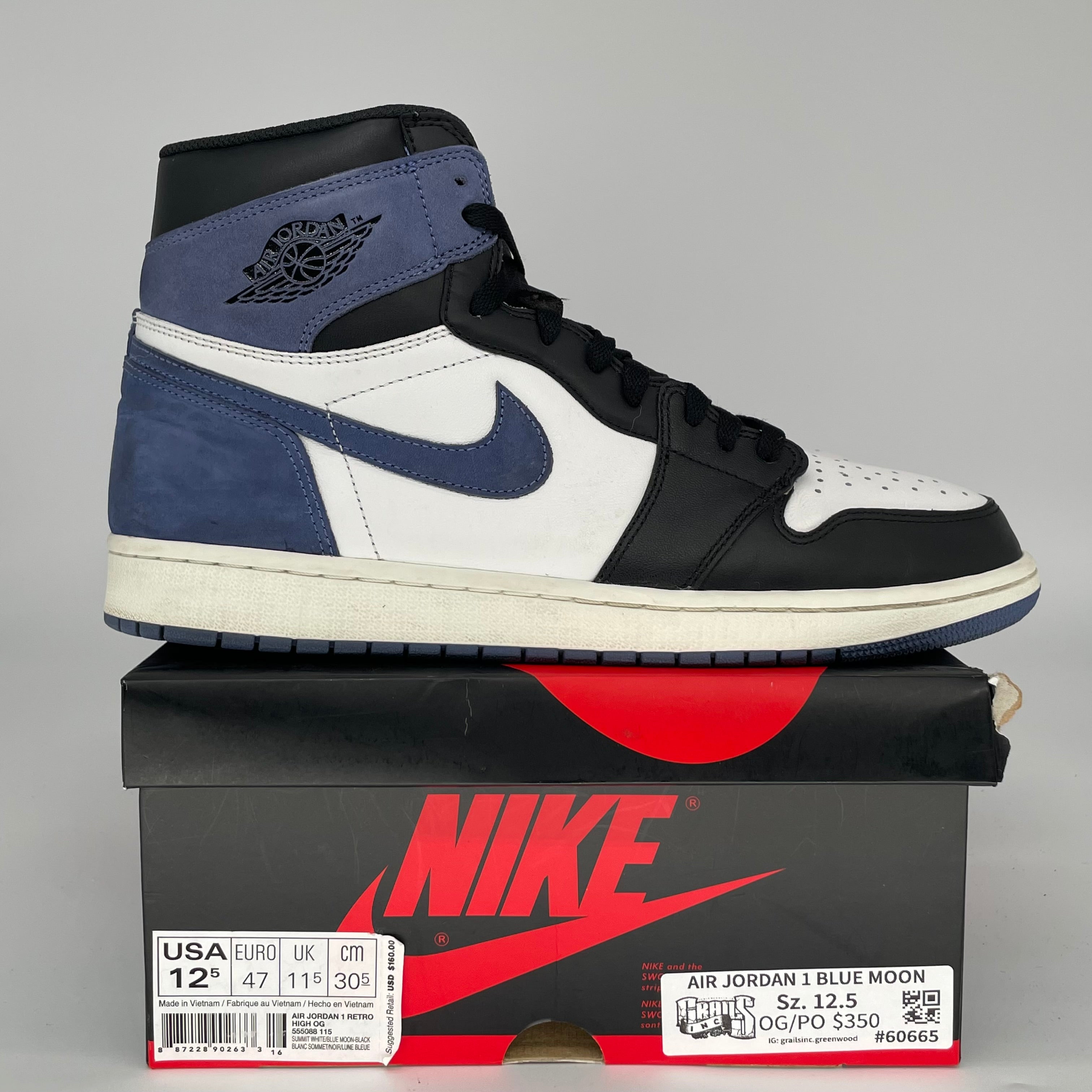 AIR JORDAN 1 BLUE MOON SIZE 12.5 555088-115