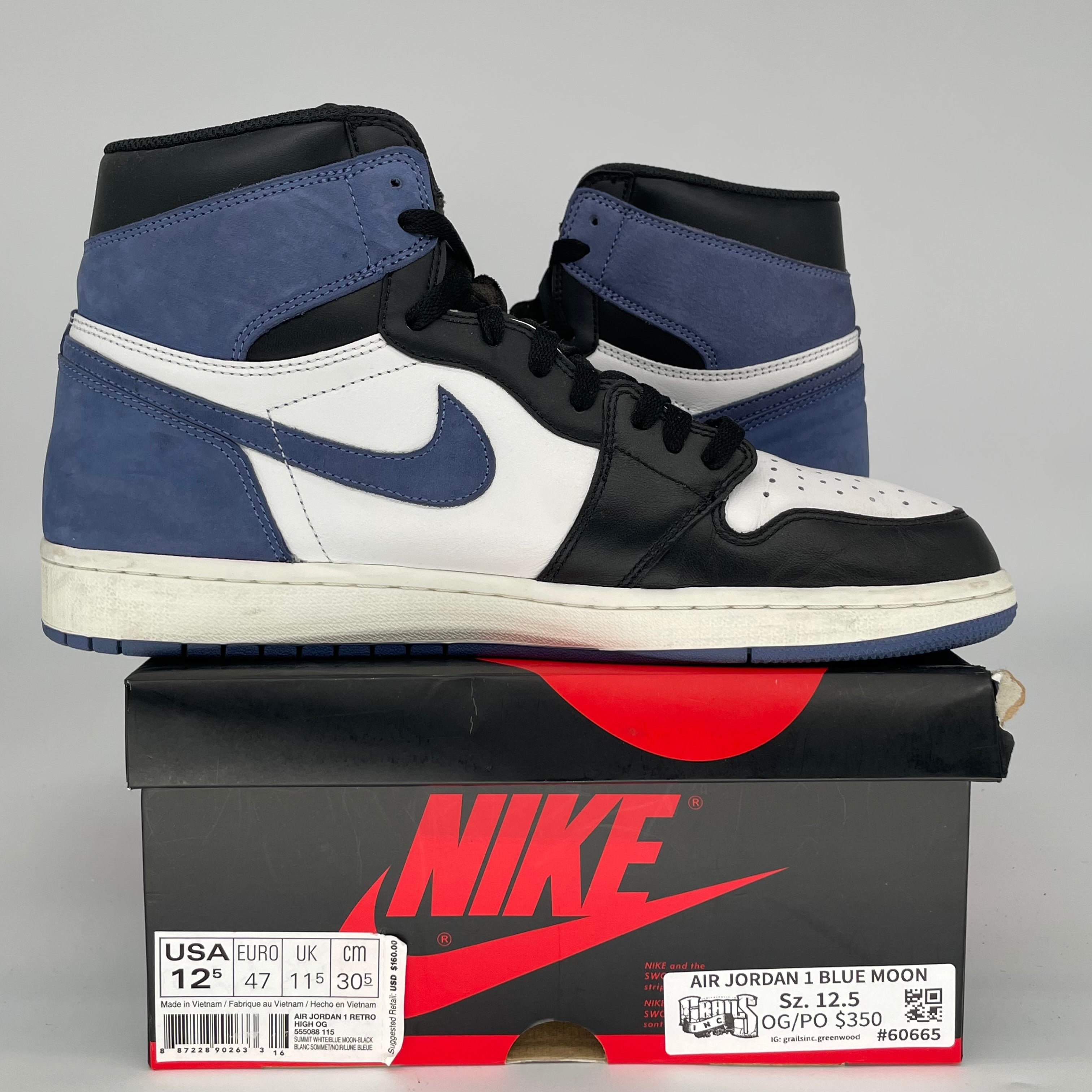 AIR JORDAN 1 BLUE MOON SIZE 12.5 555088-115