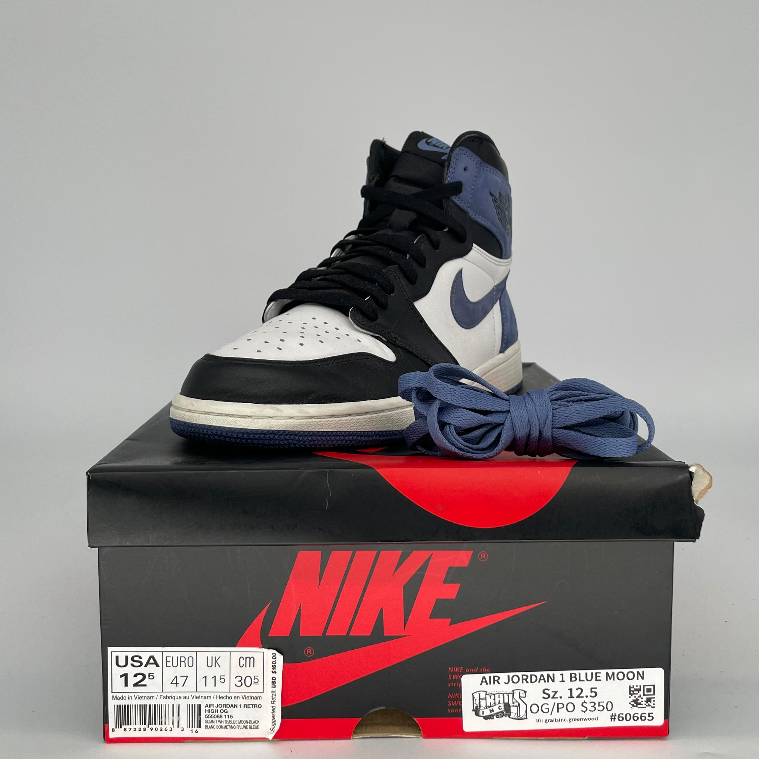 AIR JORDAN 1 BLUE MOON SIZE 12.5 555088-115