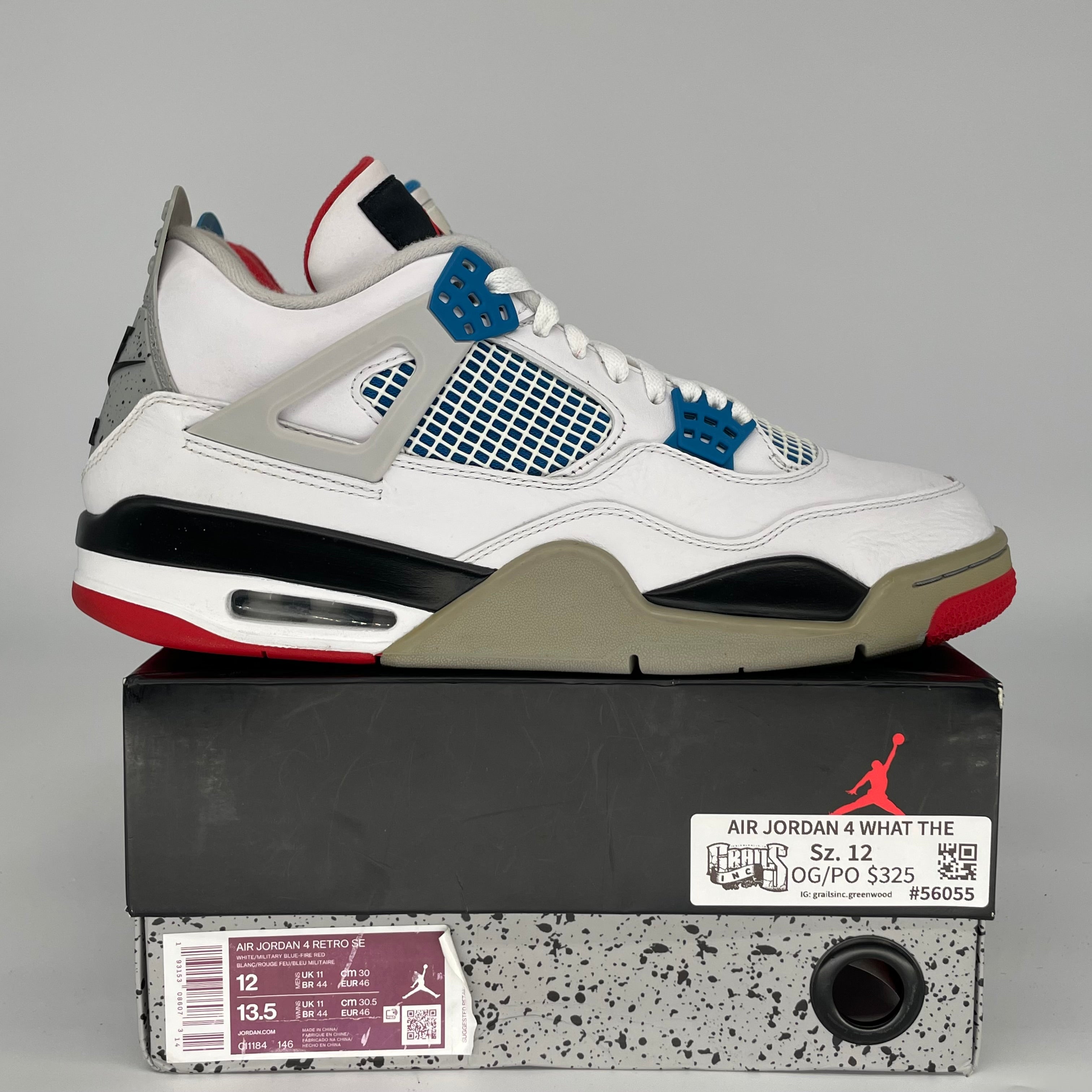 AIR JORDAN 4 WHAT THE SIZE 12 CI1184-146