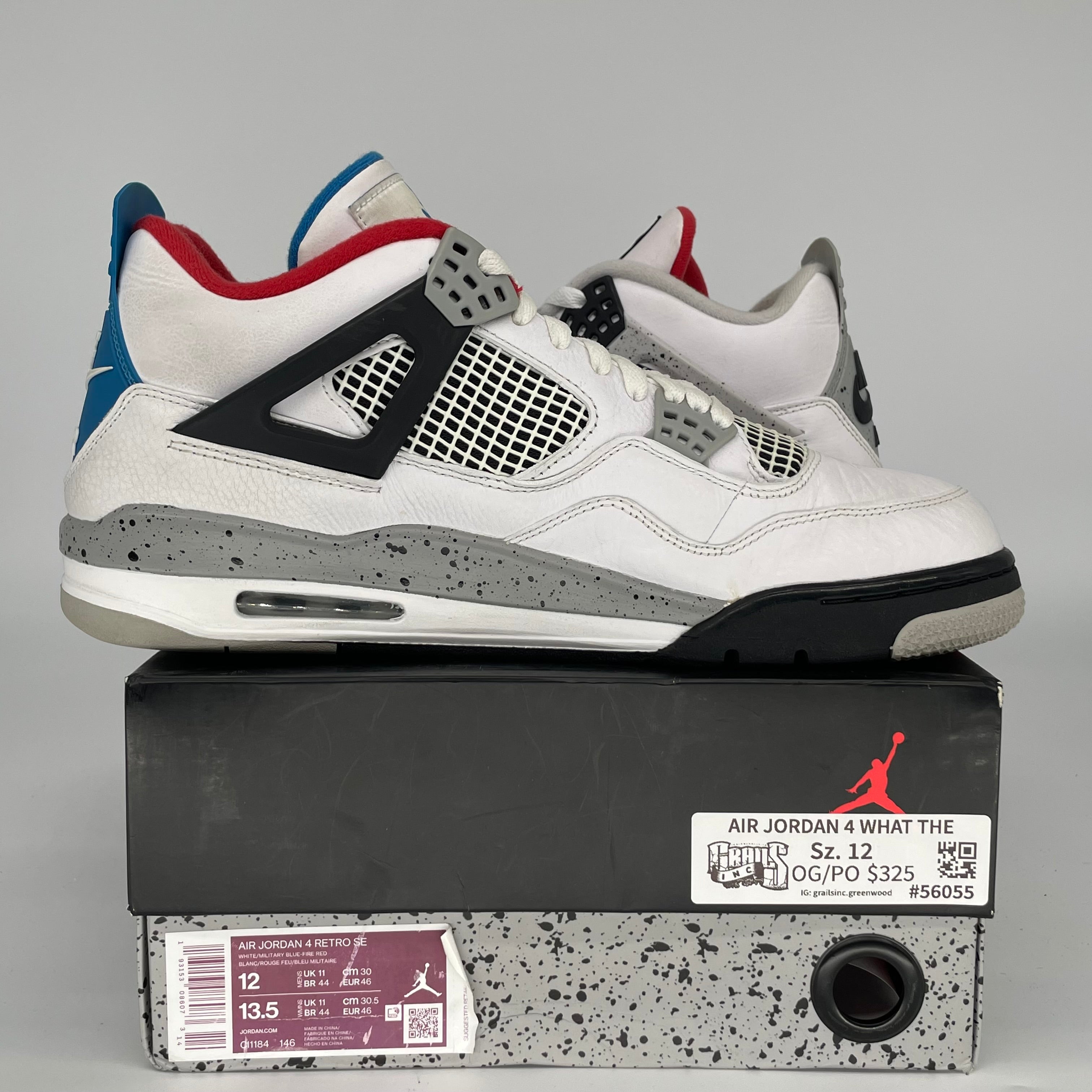 AIR JORDAN 4 WHAT THE SIZE 12 CI1184-146