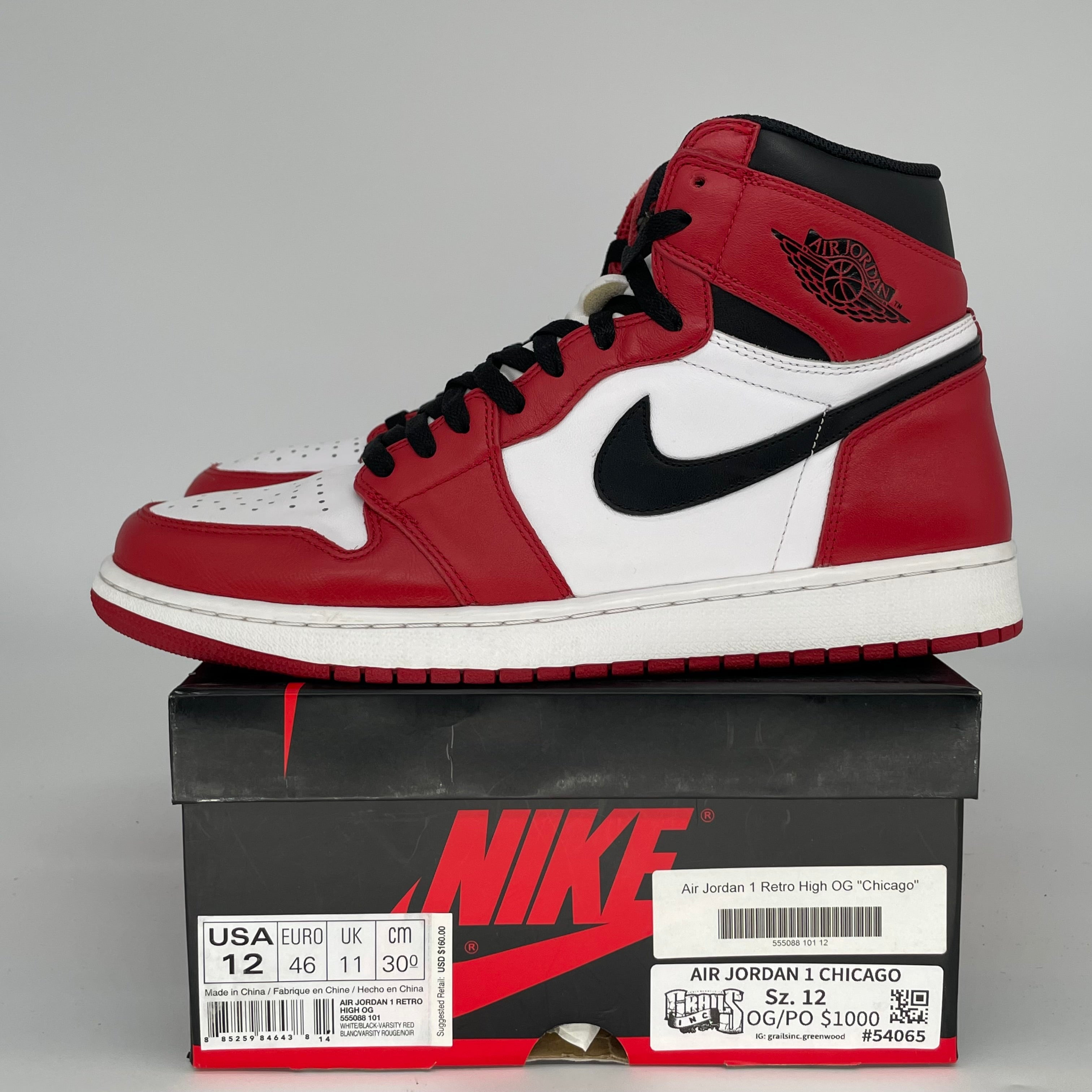 AIR JORDAN 1 CHICAGO (2015) SIZE 12 555088-101