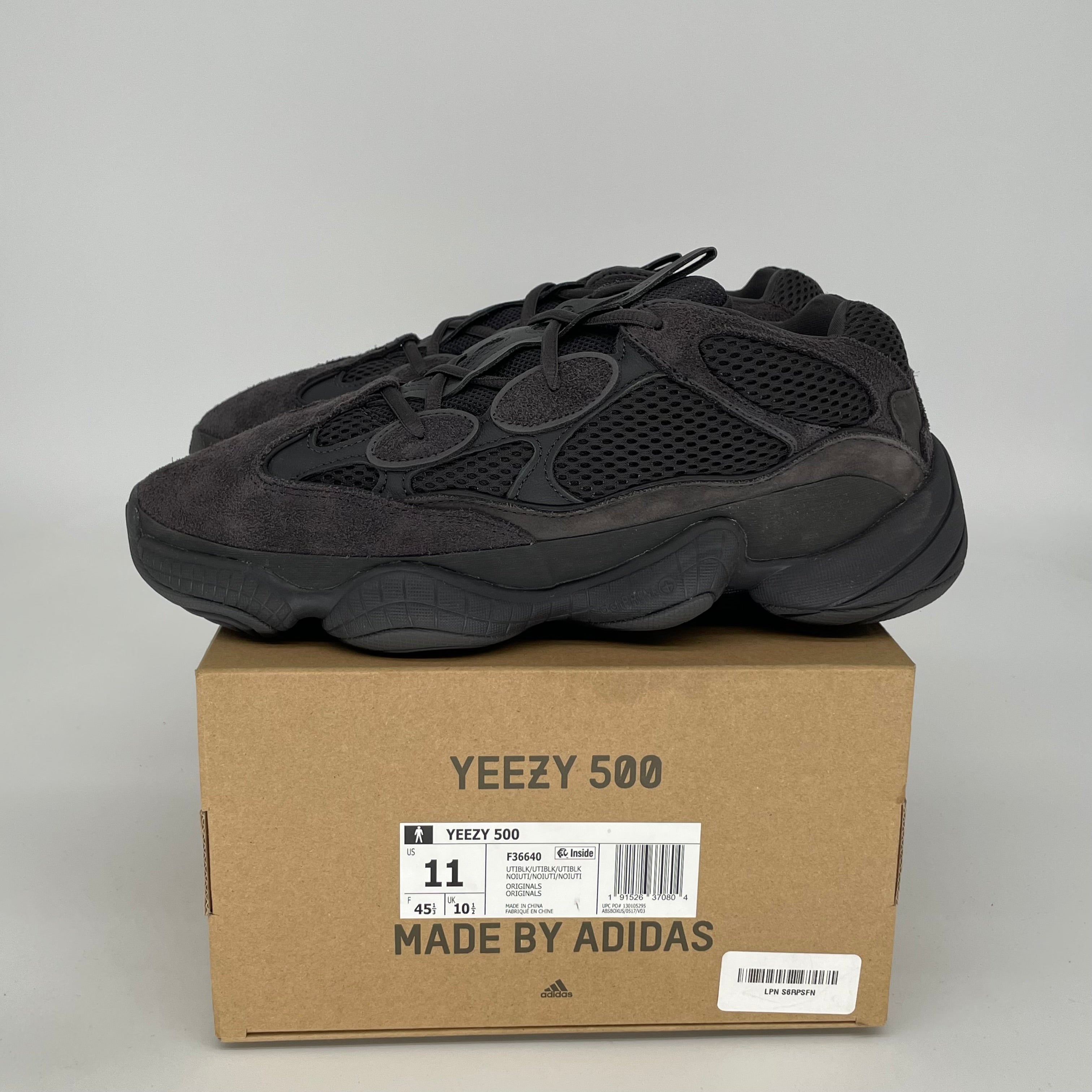 ADIDAS YEEZY 500 UTILITY BLACK SIZE 11 F36640