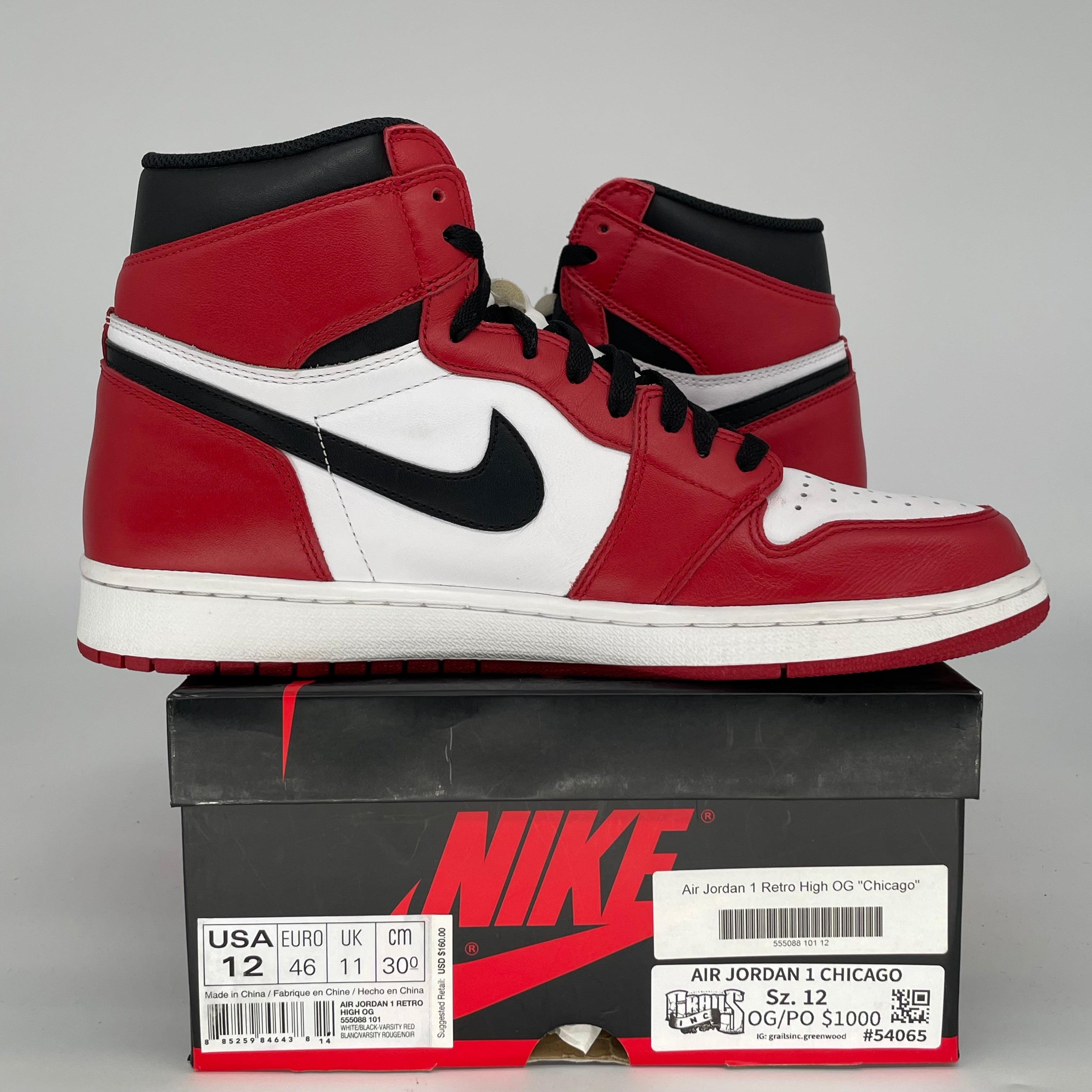 AIR JORDAN 1 CHICAGO (2015) SIZE 12 555088-101