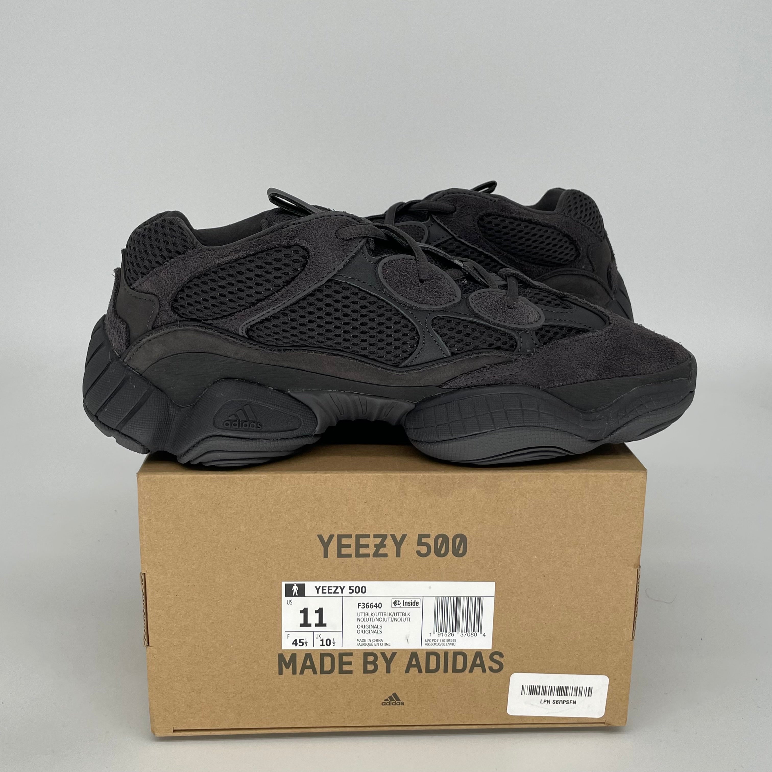 ADIDAS YEEZY 500 UTILITY BLACK SIZE 11 F36640