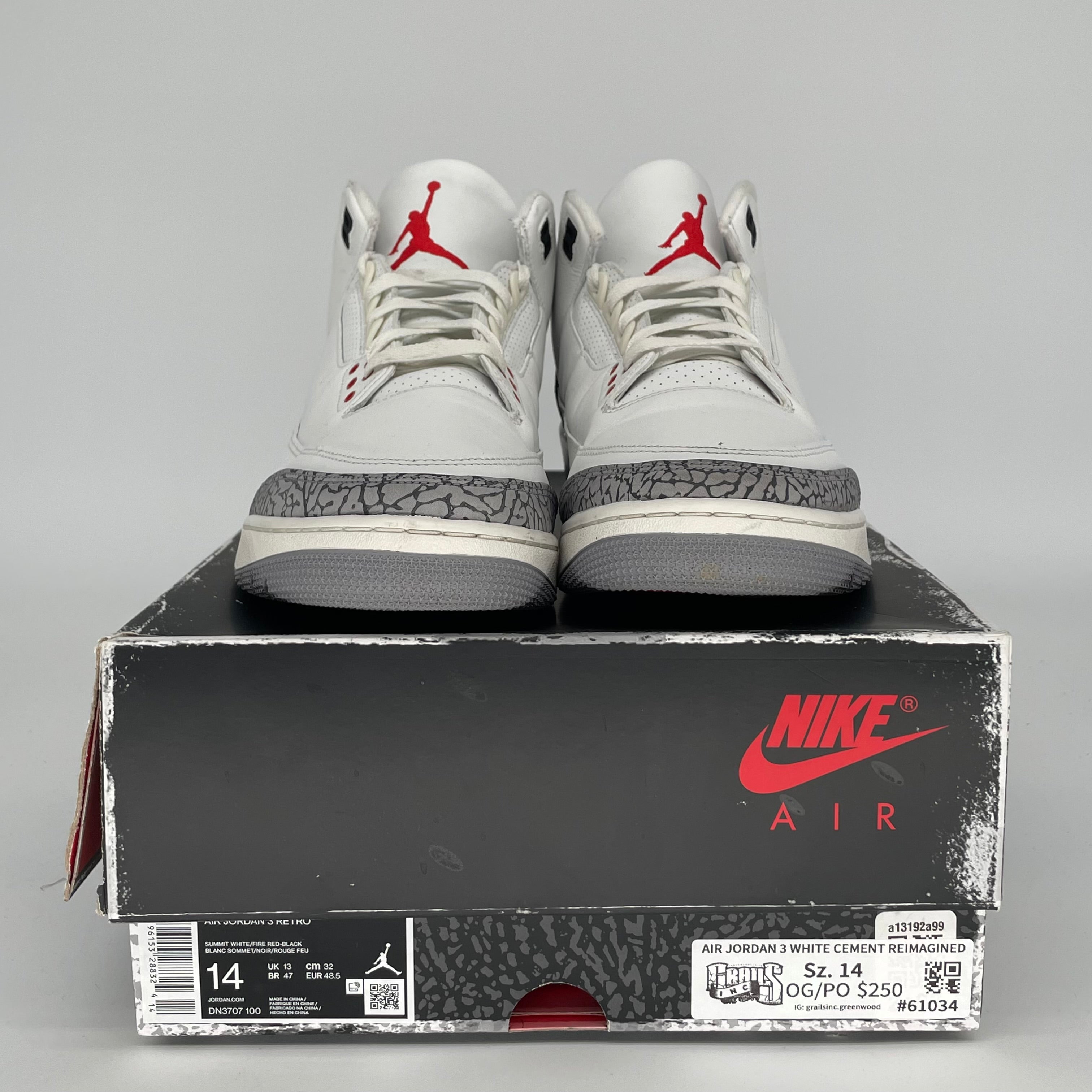 AIR JORDAN 3 WHITE CEMENT REIMAGINED SIZE 14 DN3707-100